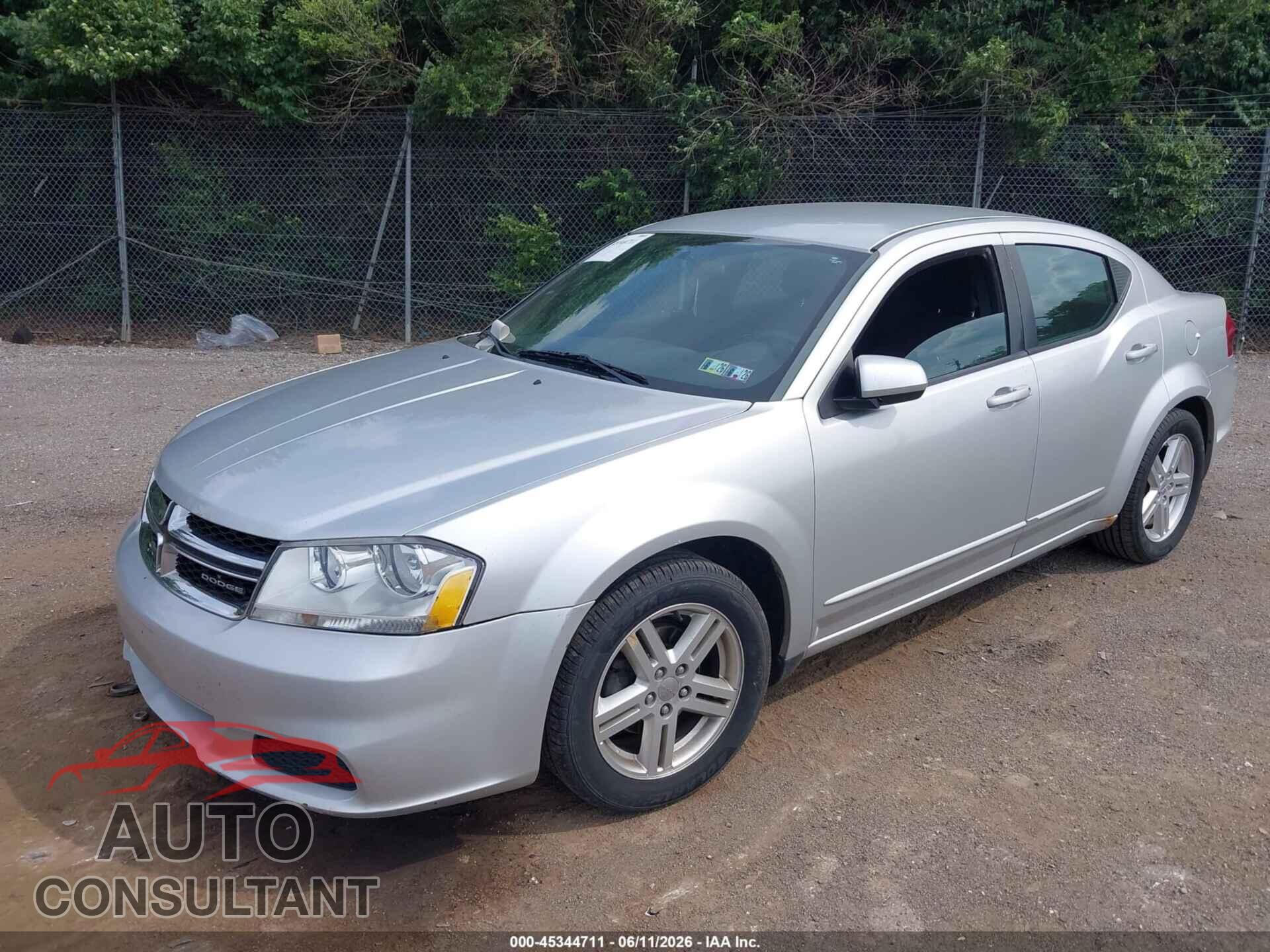 DODGE AVENGER 2012 - 1C3CDZCB0CN182071