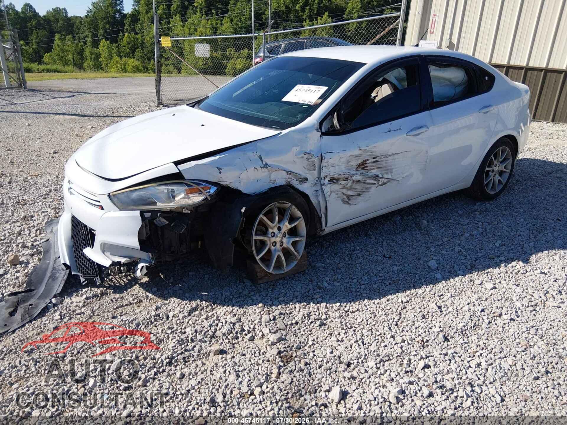 DODGE DART 2013 - 1C3CDFBA3DD157891