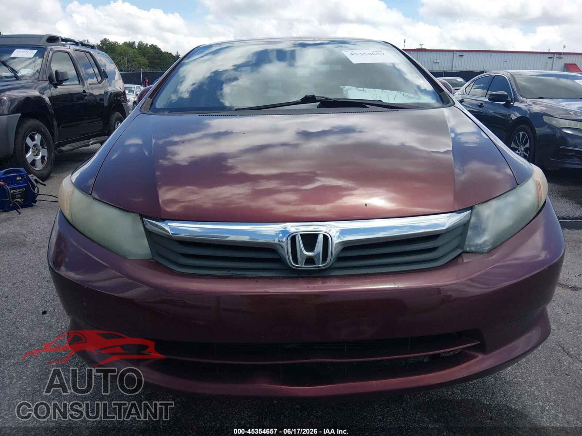 HONDA CIVIC 2012 - 19XFB2F52CE098088