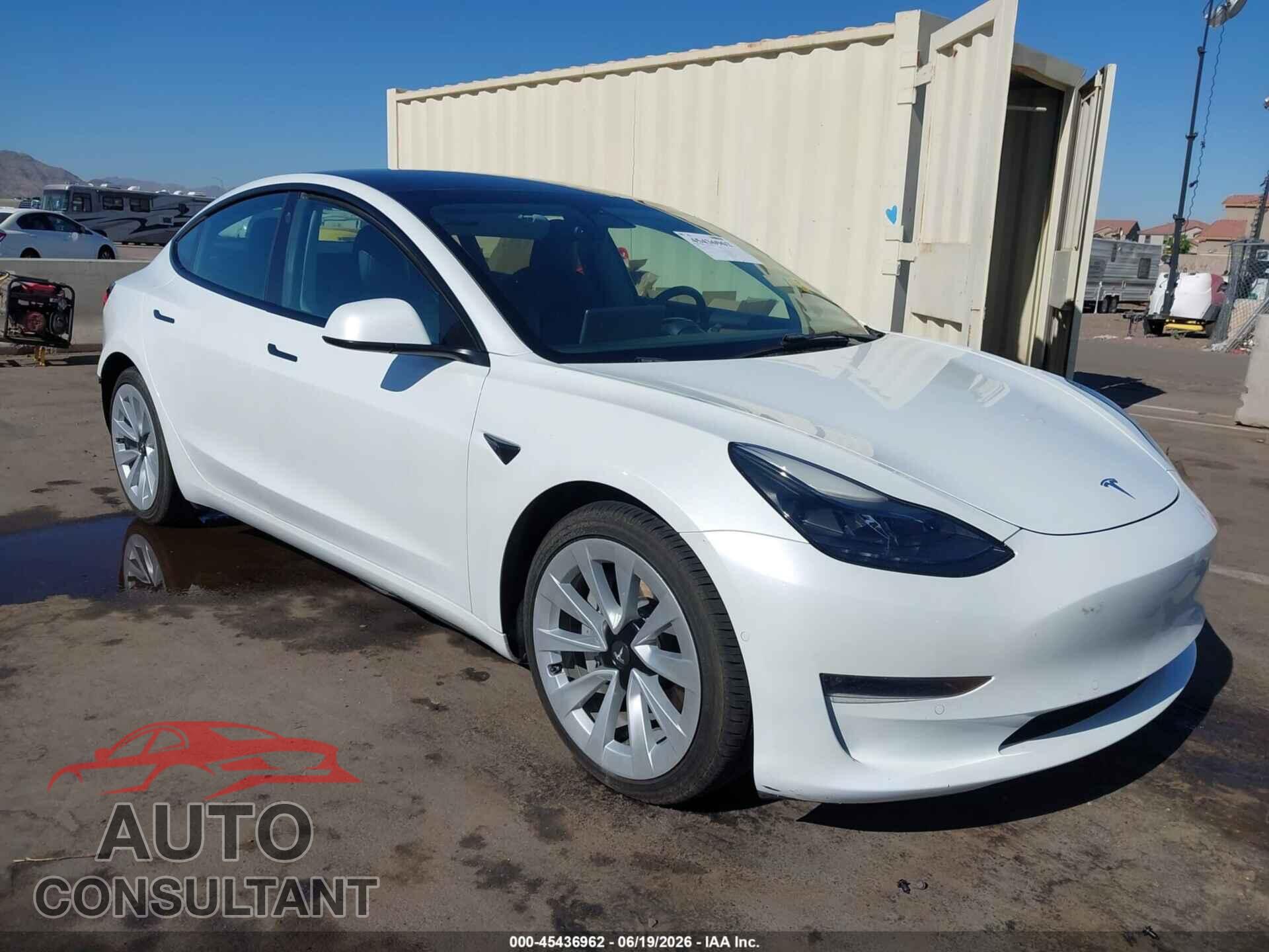 TESLA MODEL 3 2022 - 5YJ3E1EB4NF187024