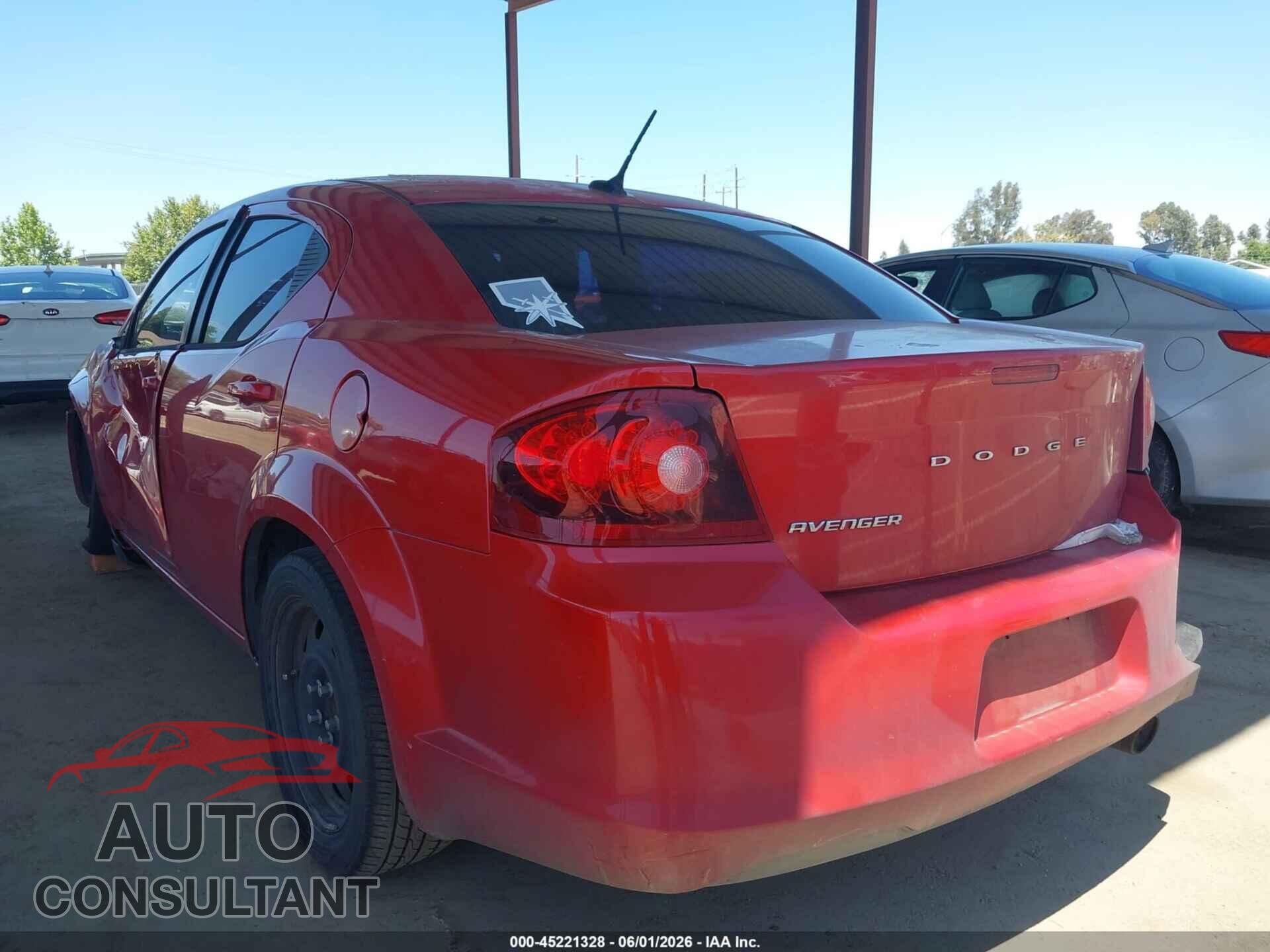 DODGE AVENGER 2013 - 1C3CDZAB0DN731207