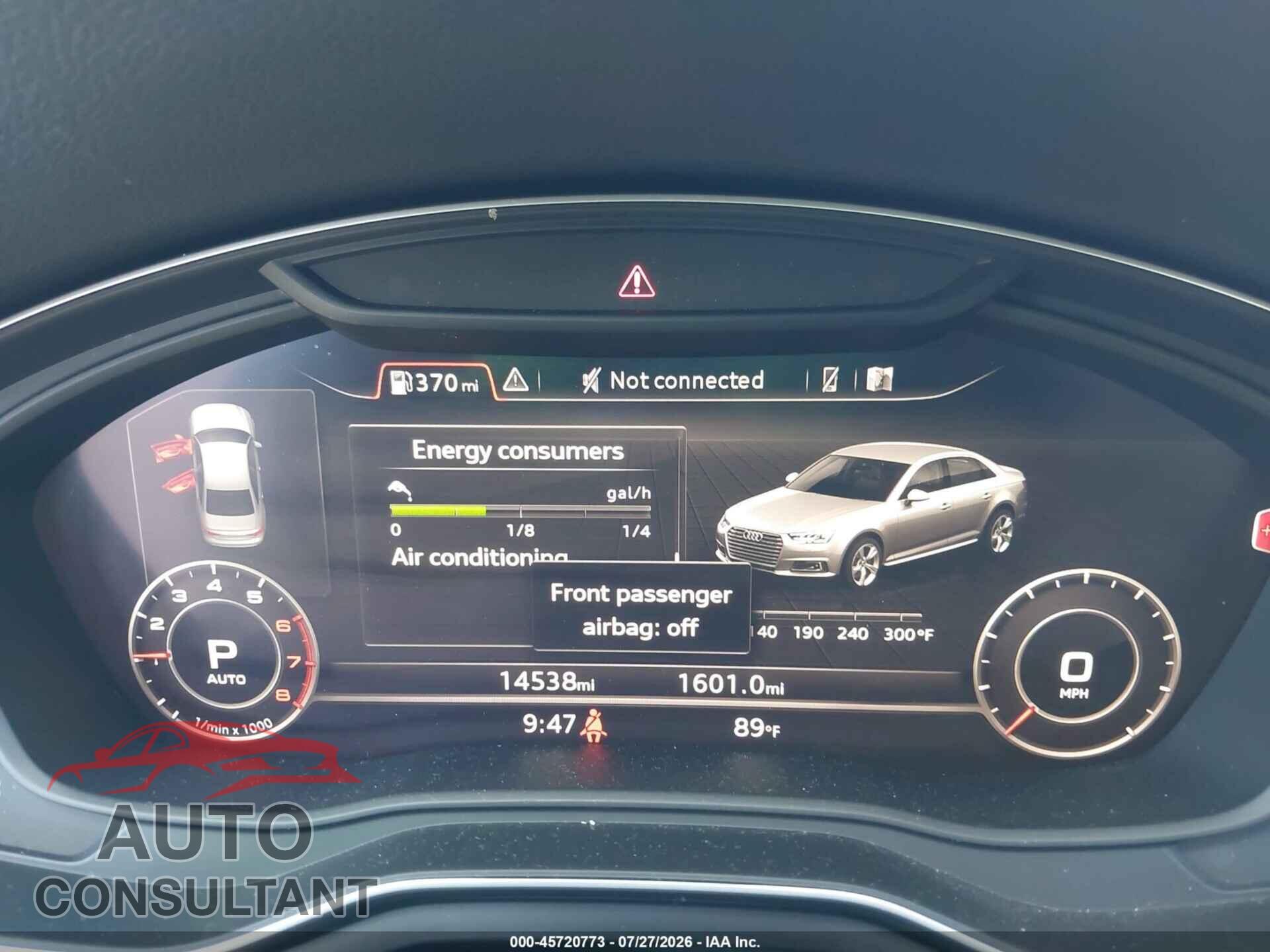 AUDI A4 2018 - WAULMAF48JA217614