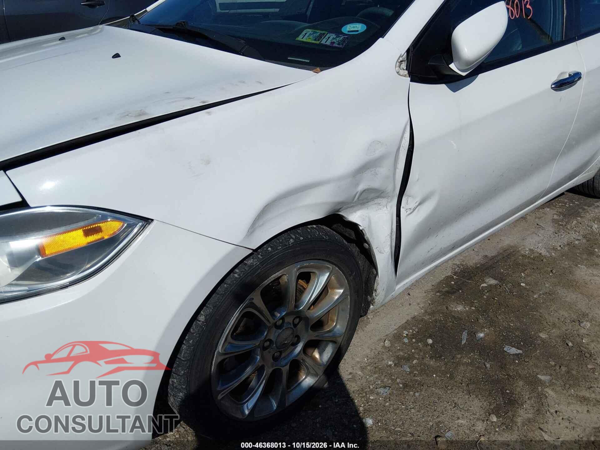 DODGE DART 2013 - 1C3CDFCH4DD136222