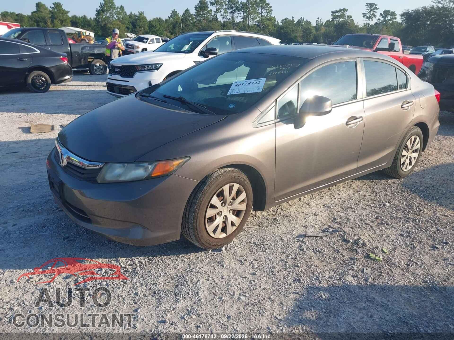 HONDA CIVIC 2012 - 19XFB2F53CE316510