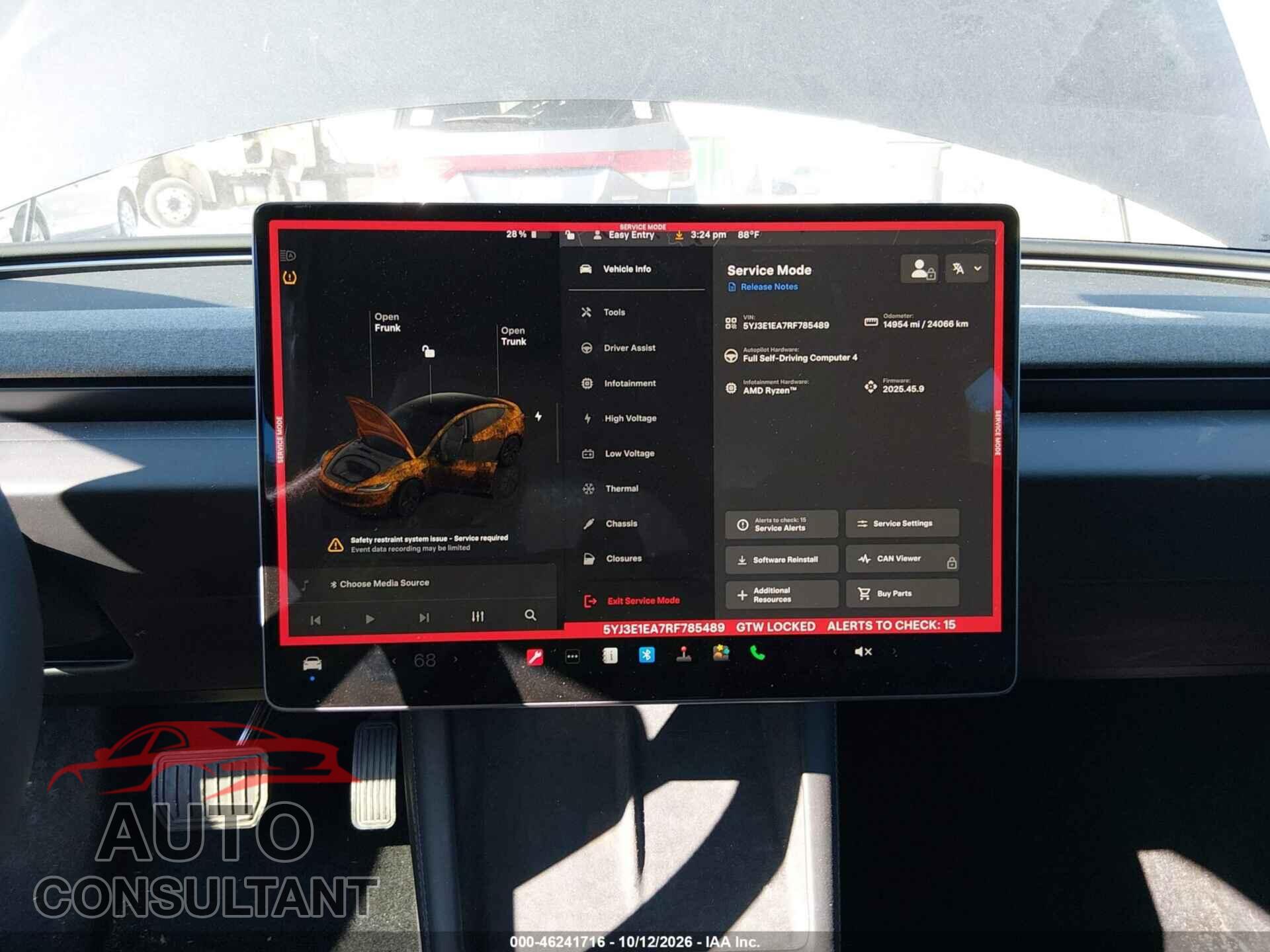 TESLA MODEL 3 2024 - 5YJ3E1EA7RF785489