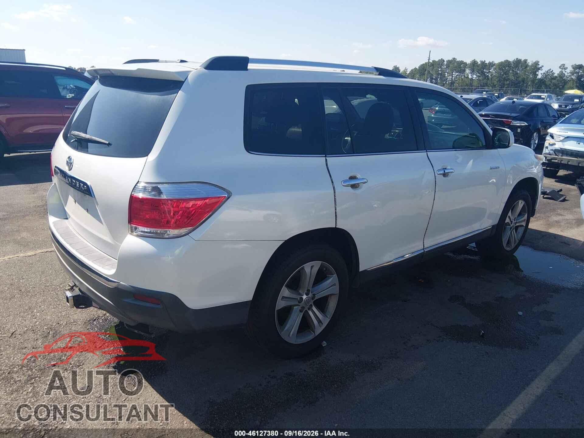 TOYOTA HIGHLANDER 2012 - 5TDYK3EH1CS072856
