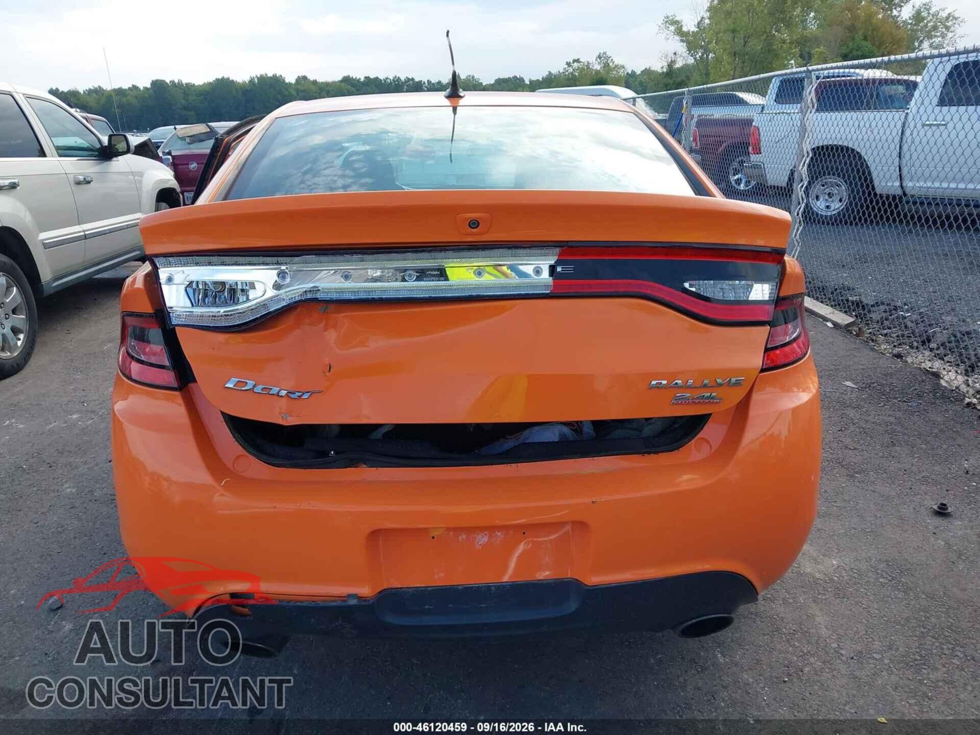 DODGE DART 2014 - 1C3CDFBB0ED824104