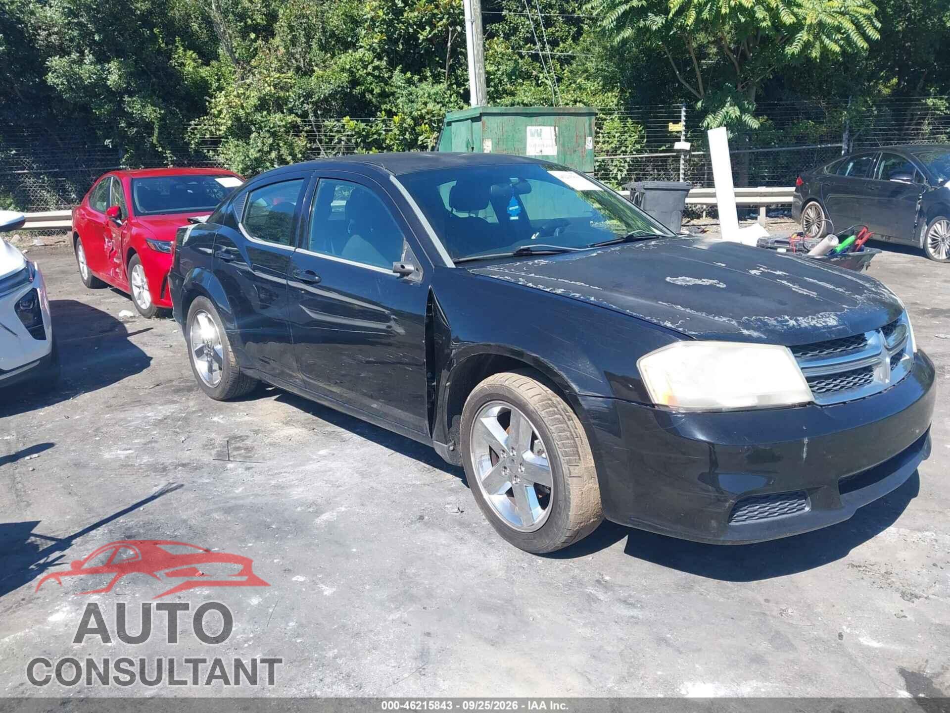 DODGE AVENGER 2013 - 1C3CDZAB6DN540939