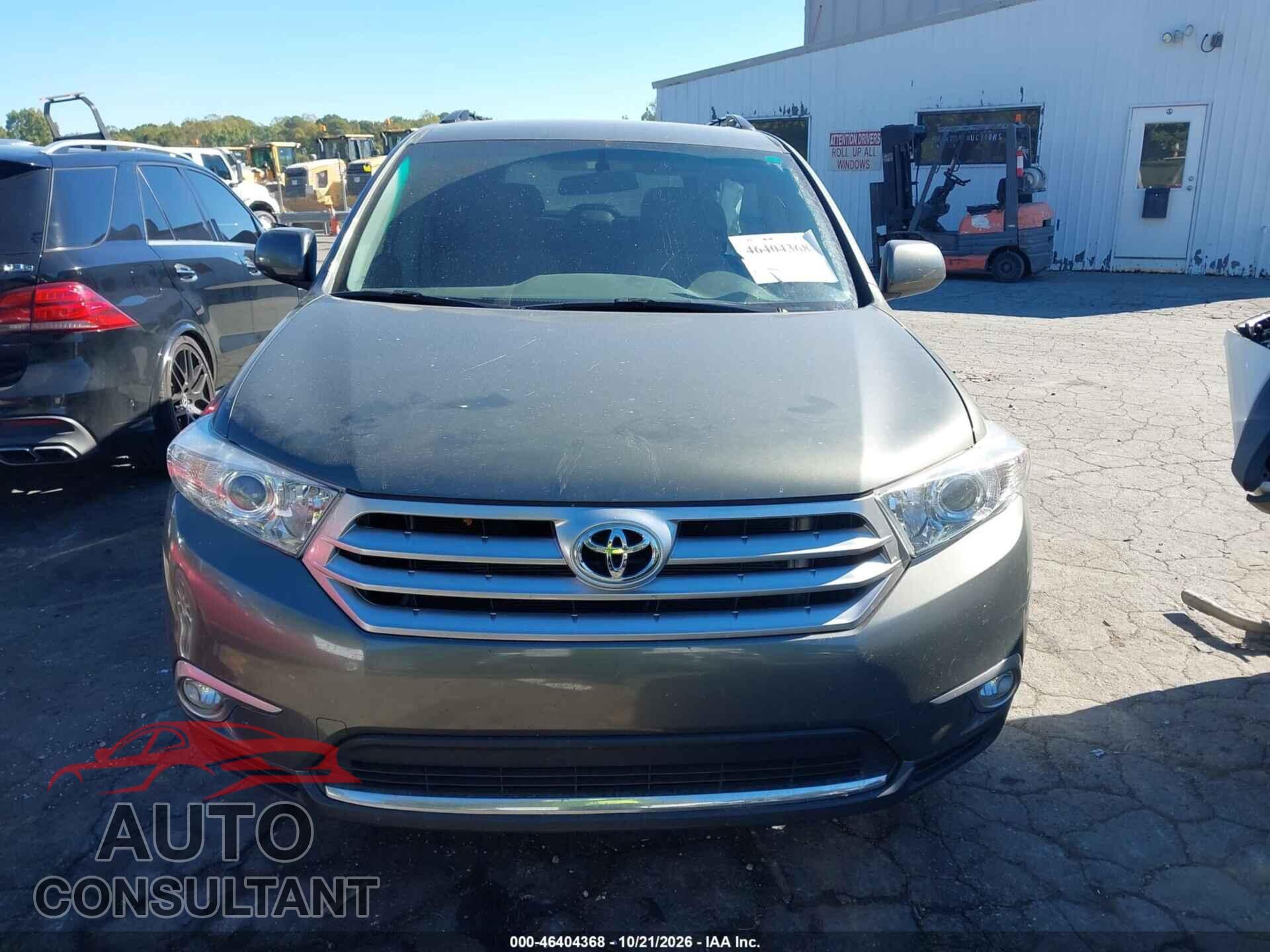 TOYOTA HIGHLANDER 2012 - 5TDZK3EH4CS077148