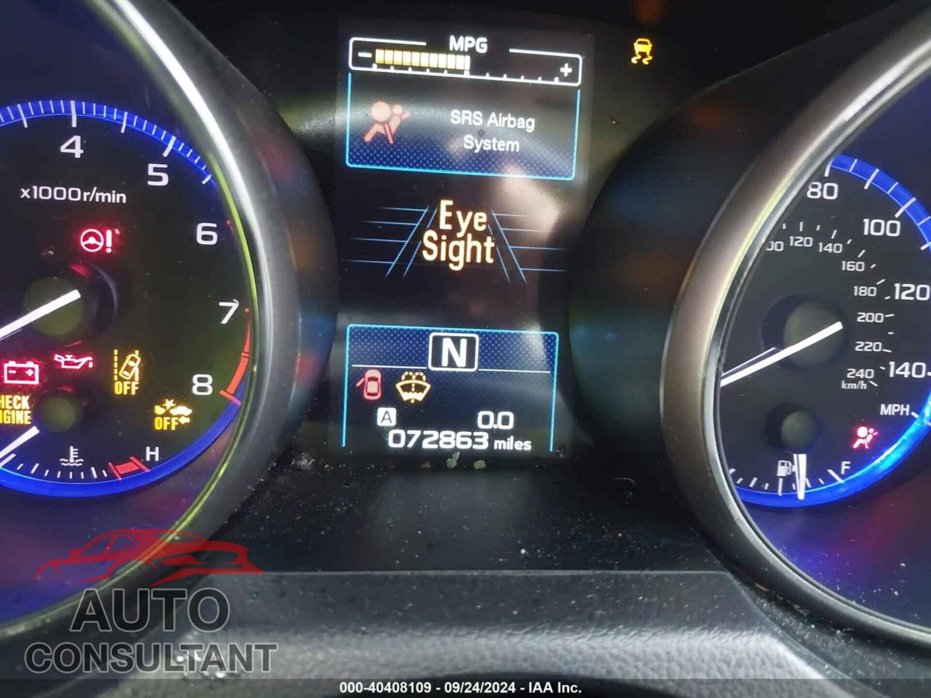 SUBARU OUTBACK 2019 - 4S4BSAFC4K3373369