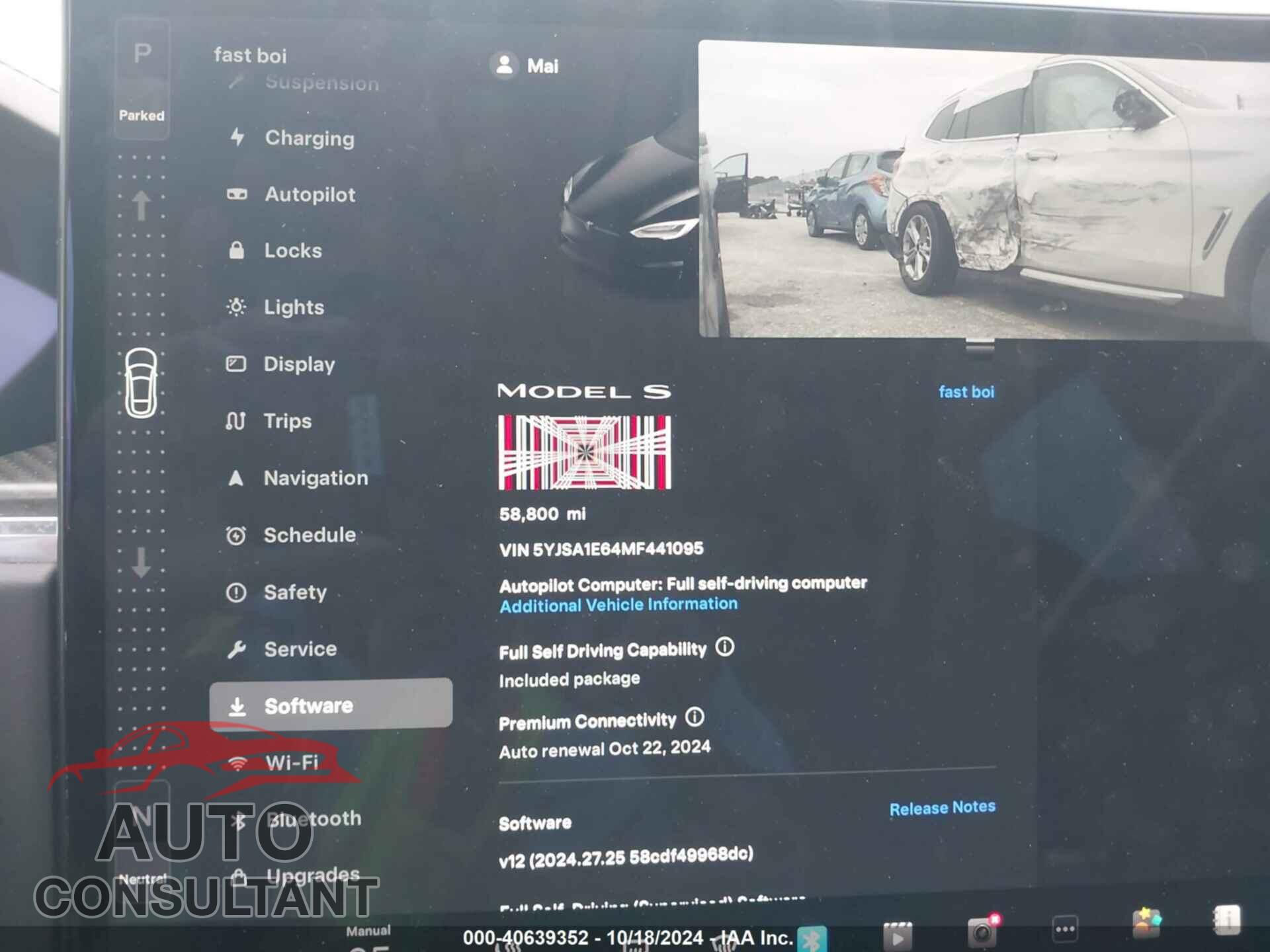 TESLA MODEL S 2021 - 5YJSA1E64MF441095