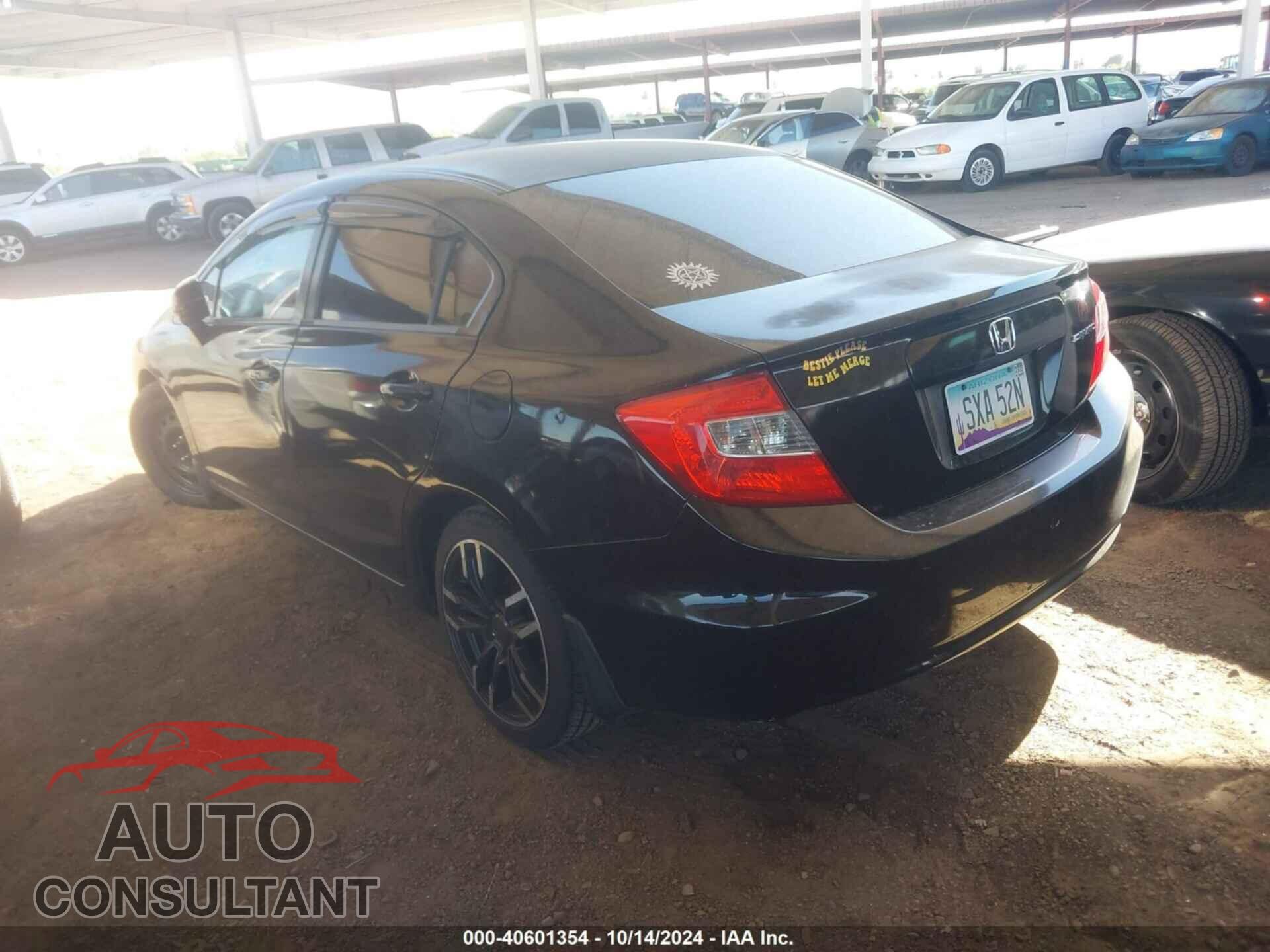 HONDA CIVIC 2012 - 19XFB2F5XCE343638