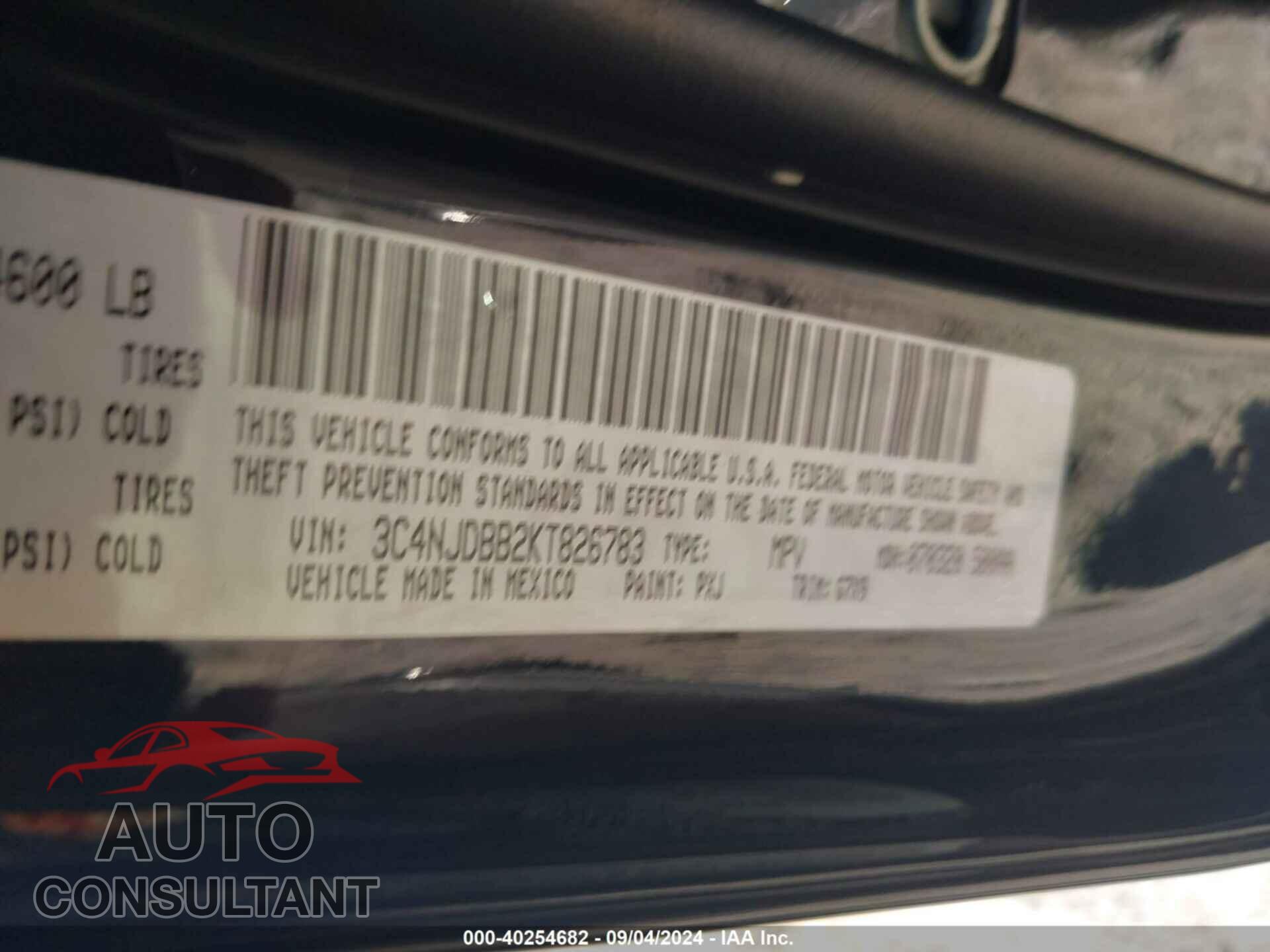 JEEP COMPASS 2019 - 3C4NJDBB2KT826783
