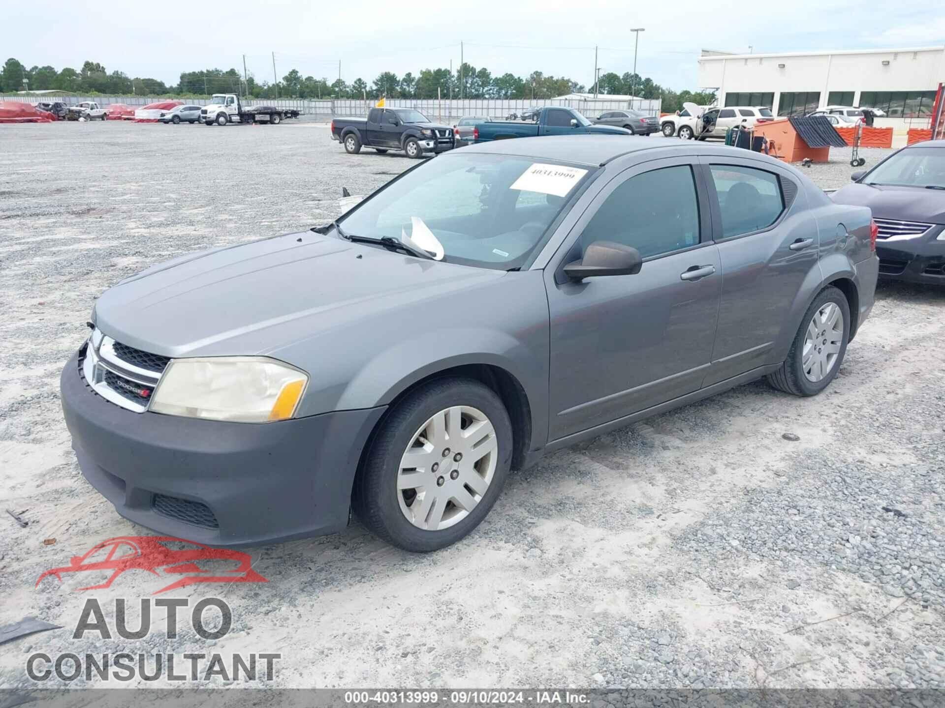 DODGE AVENGER 2012 - 1C3CDZAB8CN285550