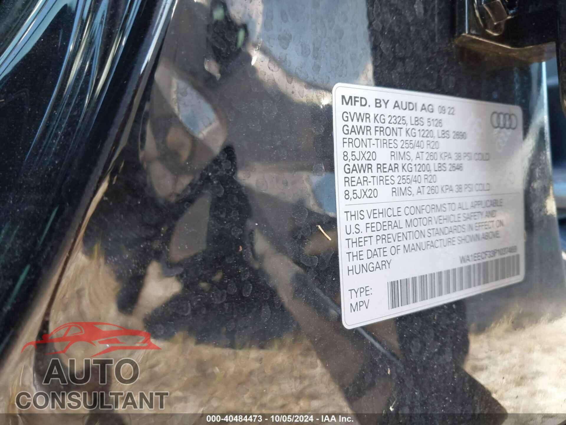 AUDI Q3 2023 - WA1EECF33P1037469