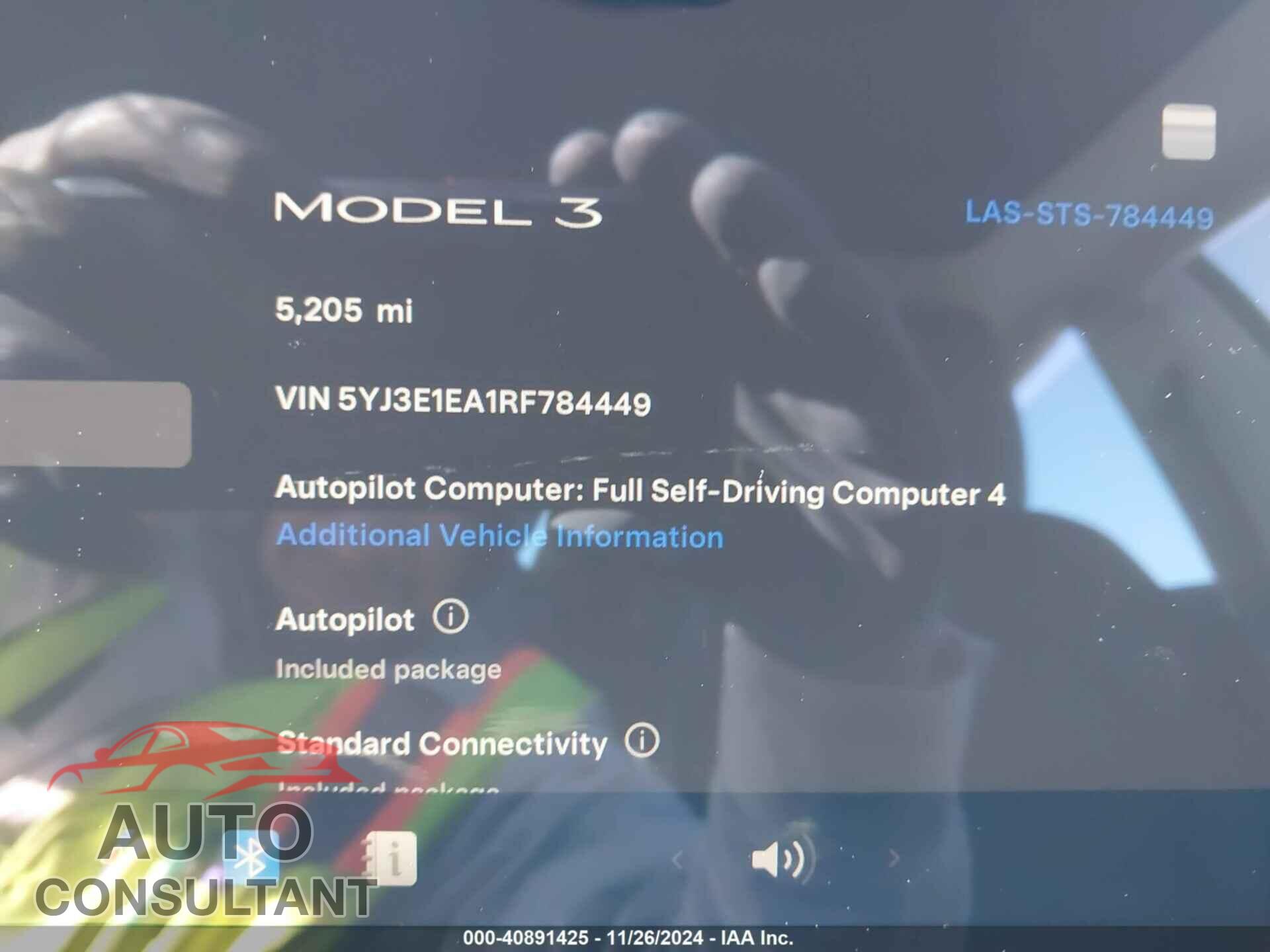TESLA MODEL 3 2024 - 5YJ3E1EA1RF784449