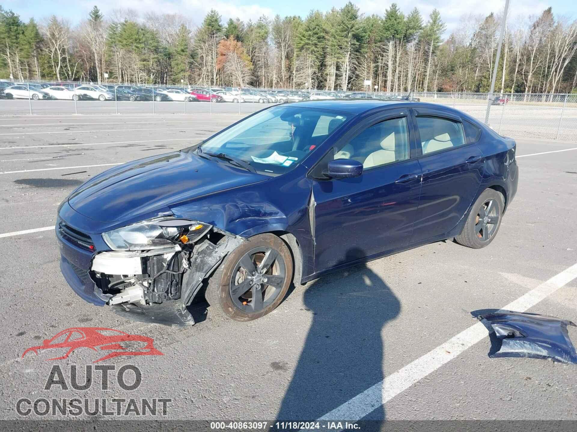 DODGE DART 2015 - 1C3CDFBB9FD121098