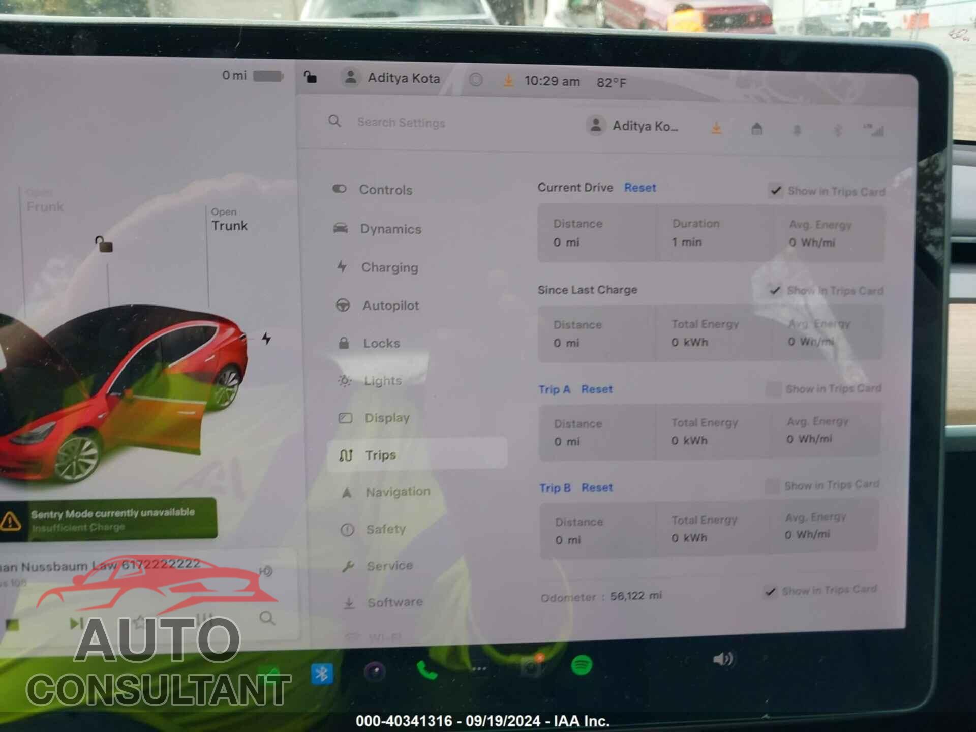 TESLA MODEL 3 2019 - 5YJ3E1EB2KF530036