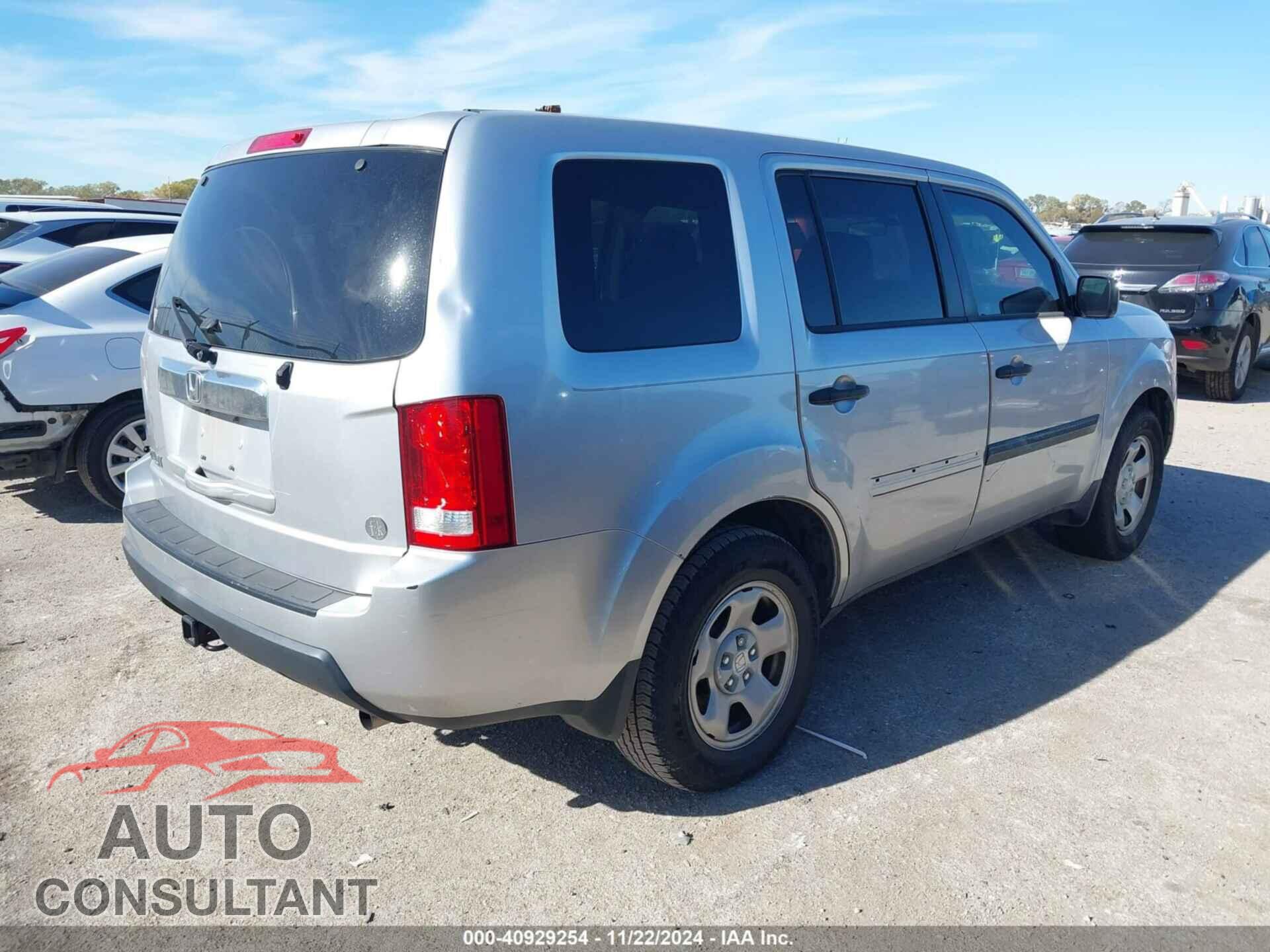 HONDA PILOT 2011 - 5FNYF3H23BB039808