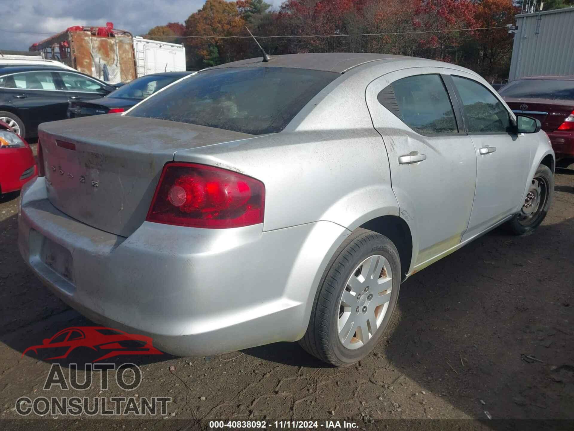 DODGE AVENGER 2012 - 1C3CDZAB3CN122742