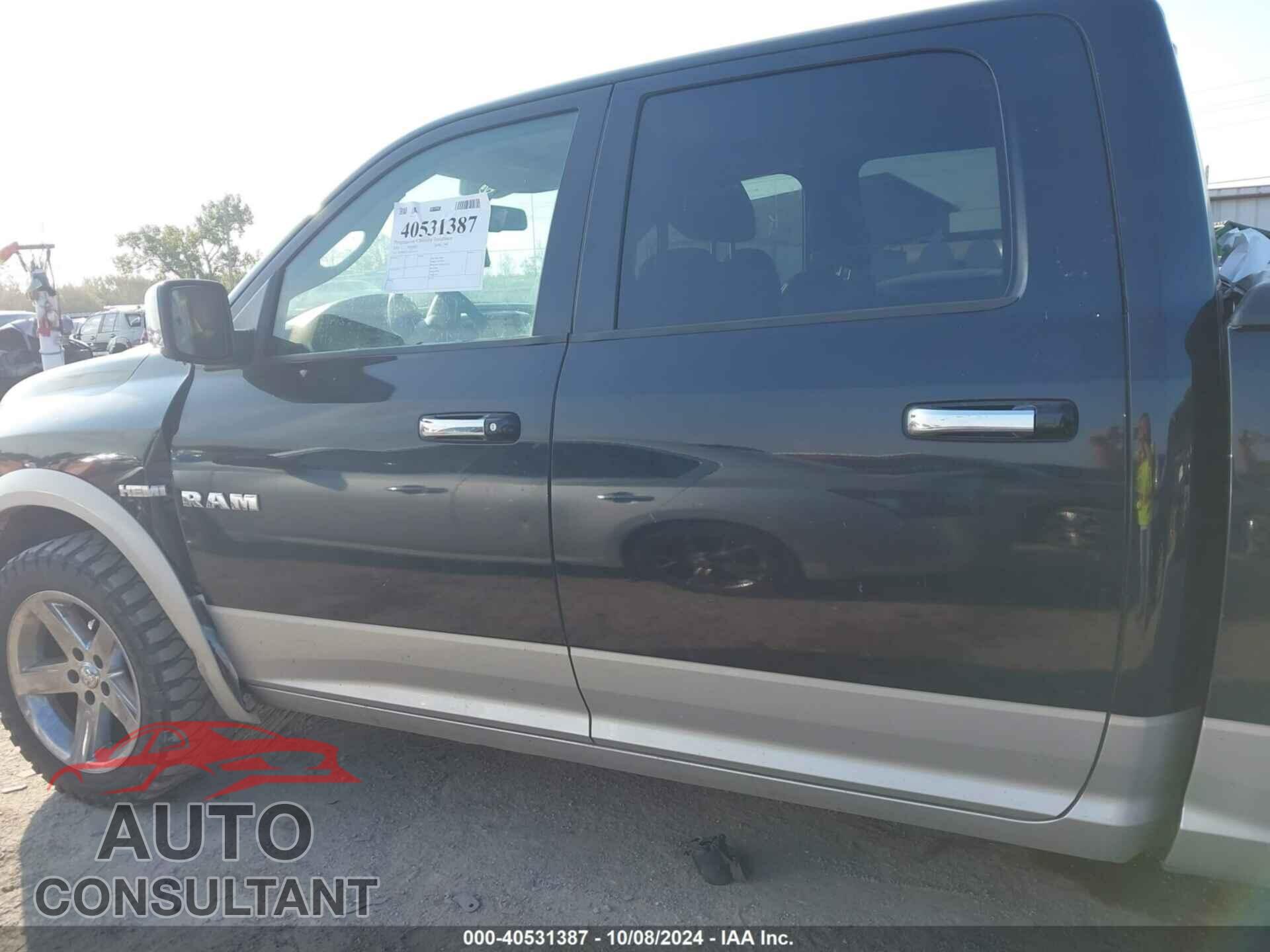 DODGE RAM 1500 2010 - 1D7RB1CT7AS126347
