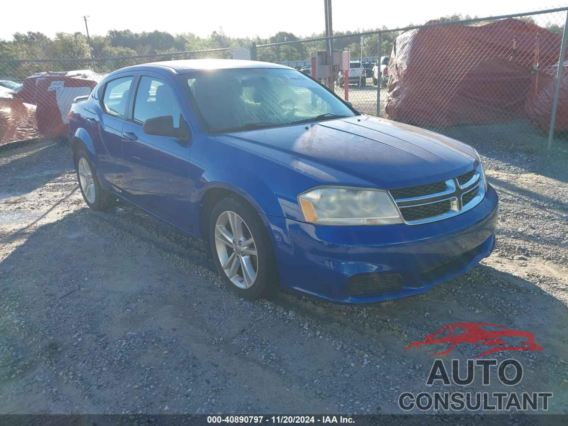 DODGE AVENGER 2012 - 1C3CDZAG4CN329880