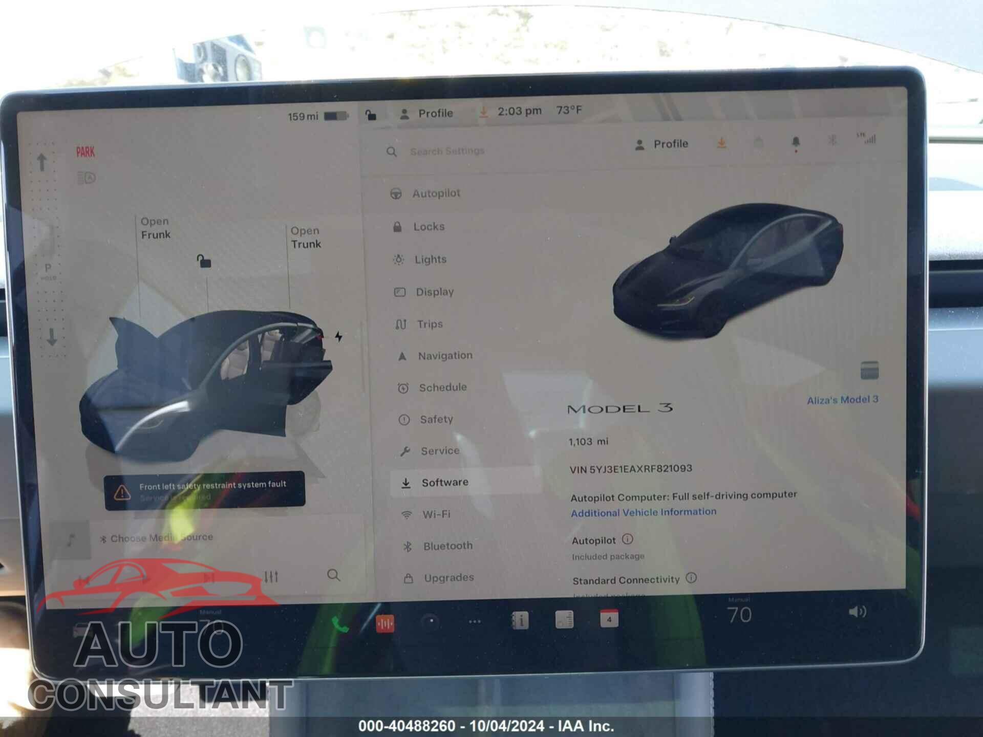 TESLA MODEL 3 2024 - 5YJ3E1EAXRF821093