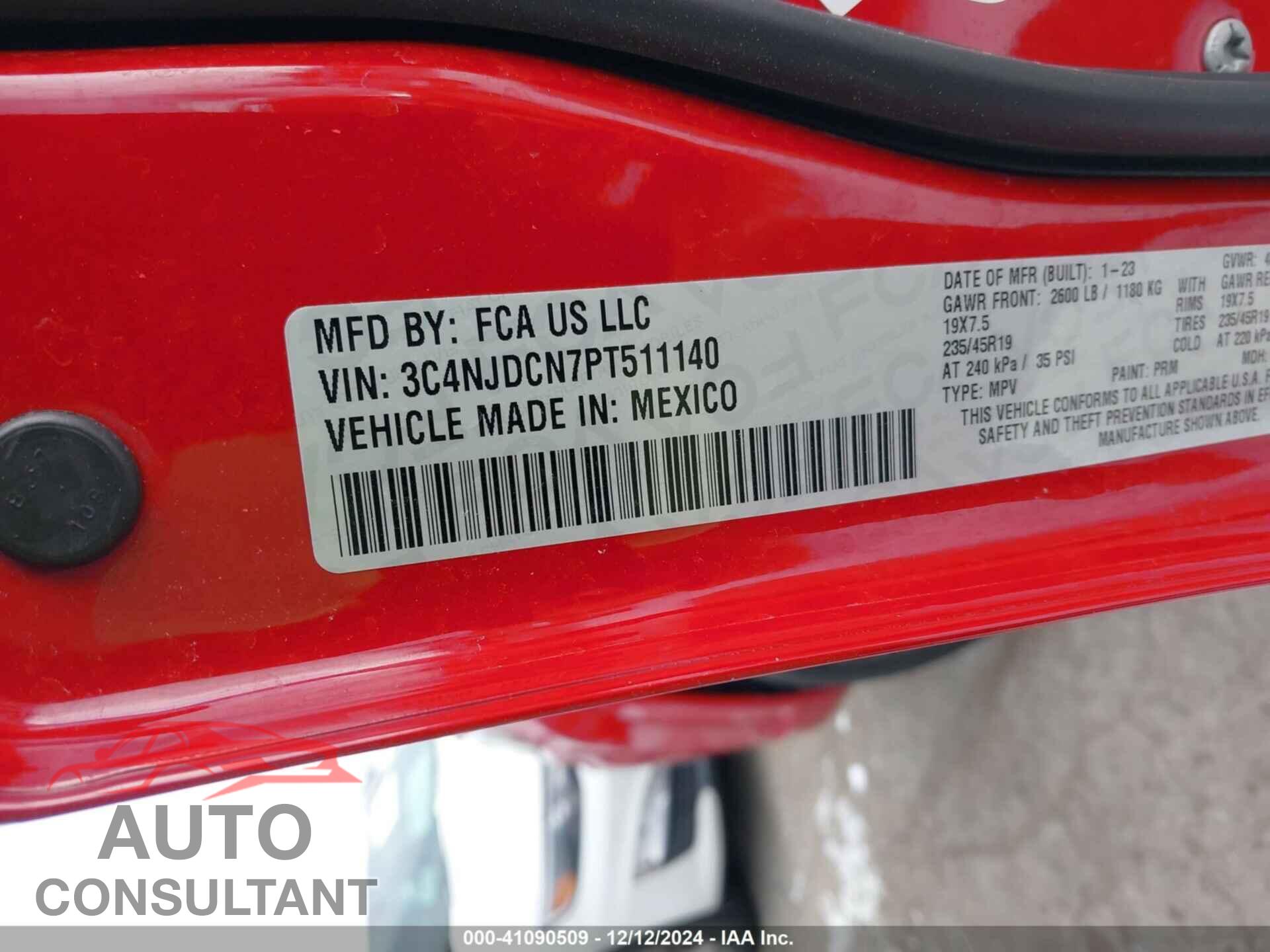JEEP COMPASS 2023 - 3C4NJDCN7PT511140
