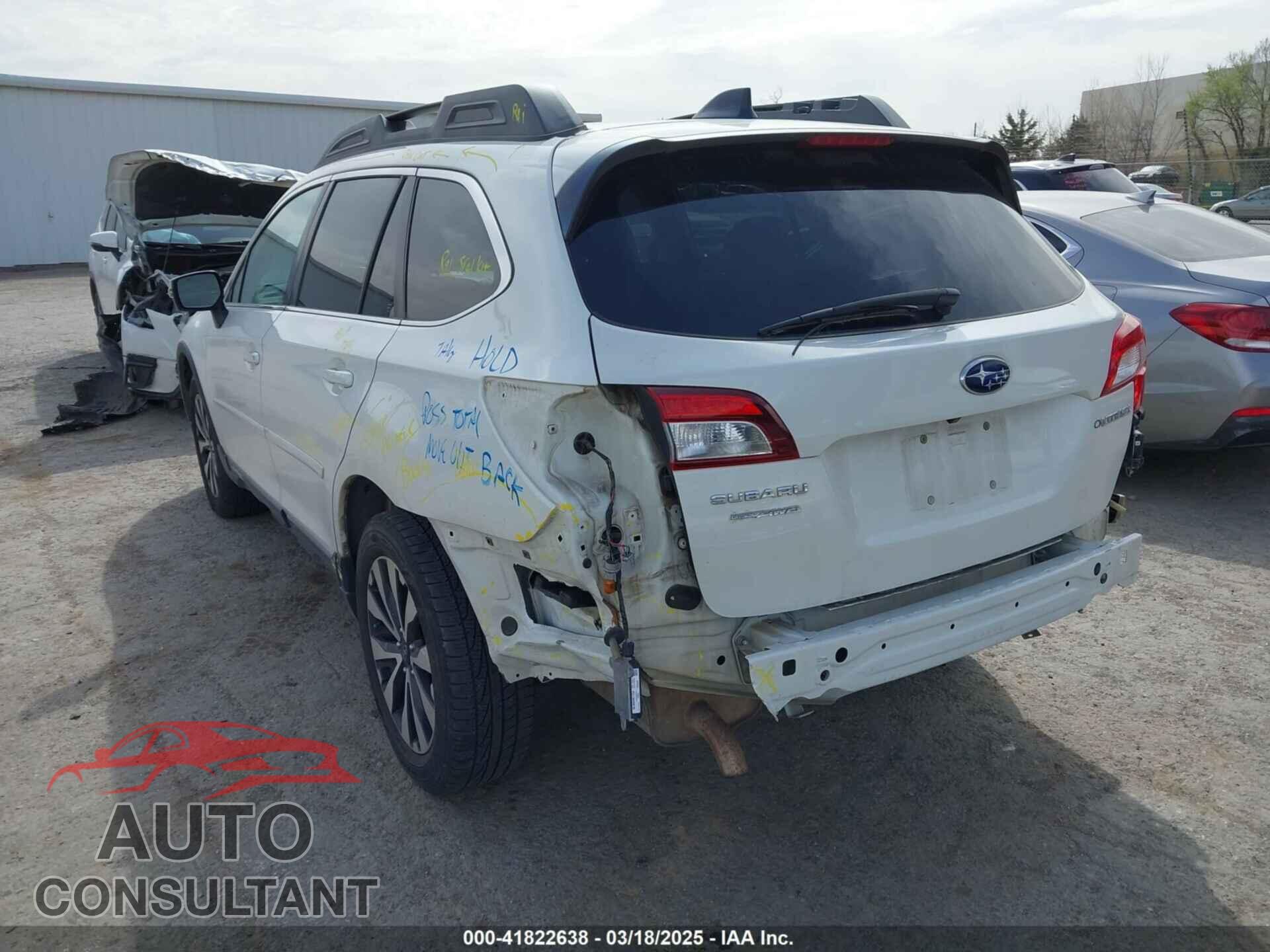 SUBARU OUTBACK 2016 - 4S4BSBNC0G3204982