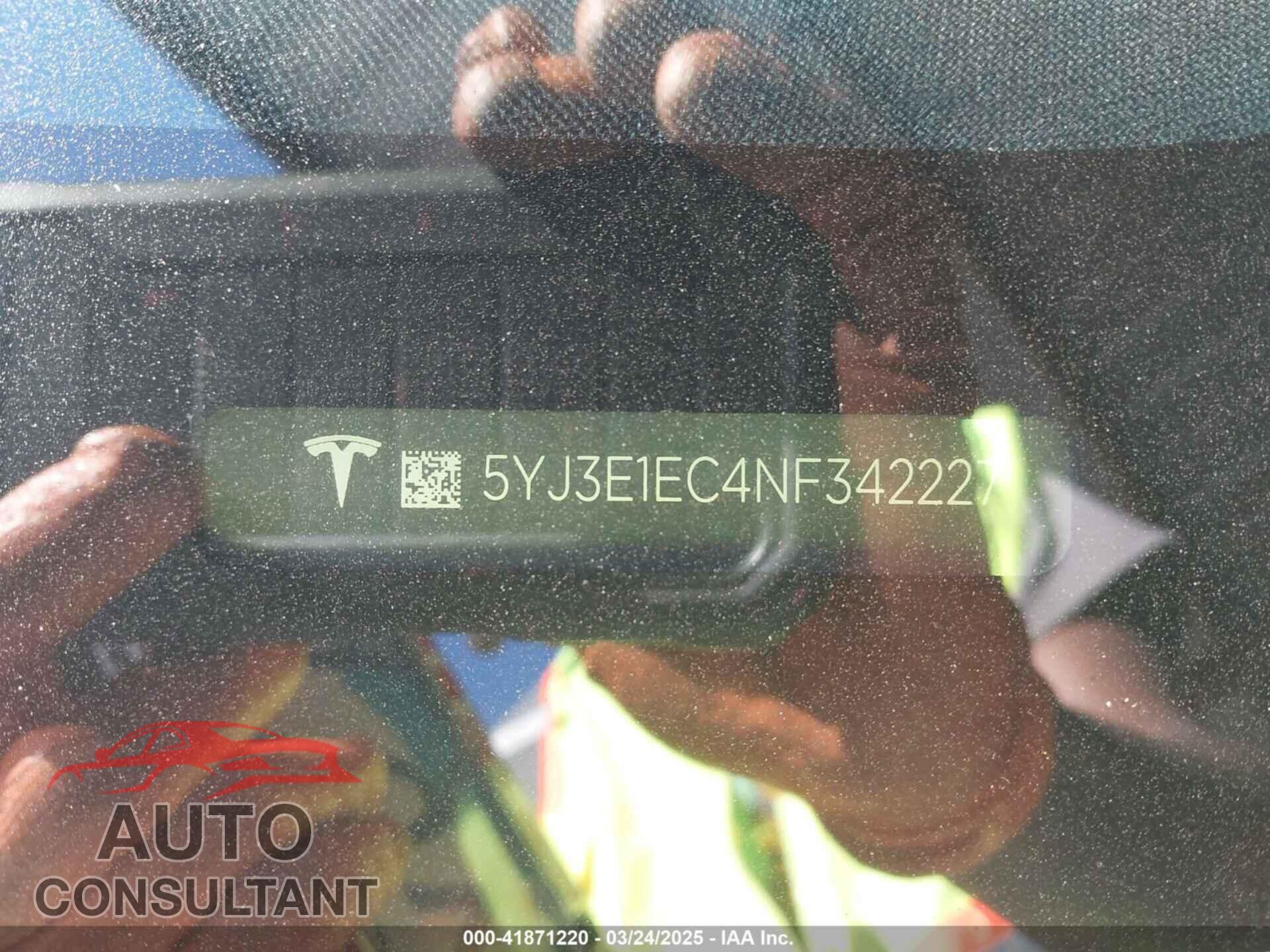TESLA MODEL 3 2022 - 5YJ3E1EC4NF342227