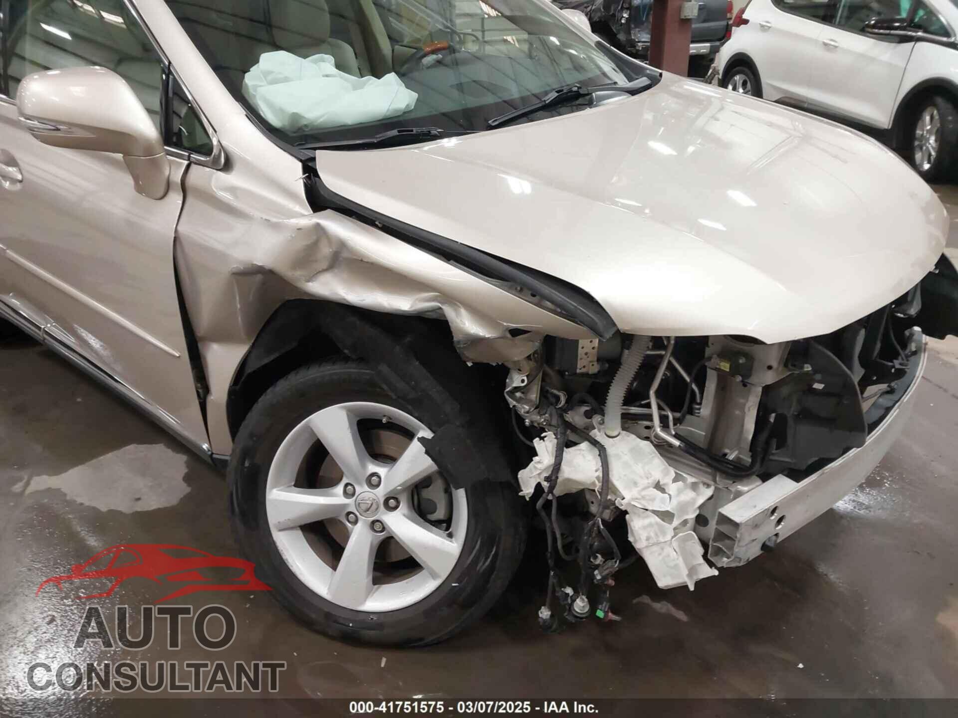 LEXUS RX 350 2012 - 2T2BK1BA9CC142609