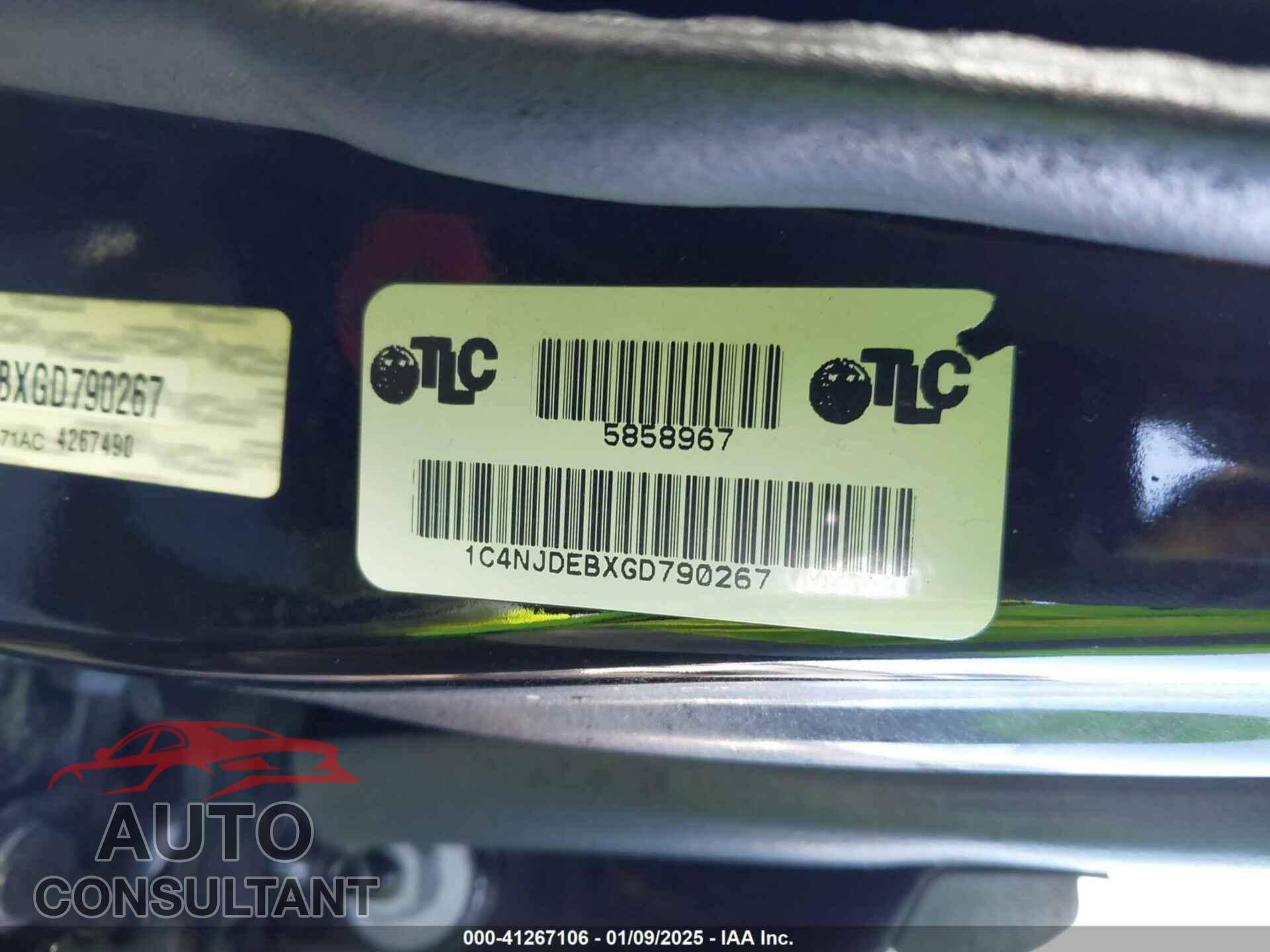 JEEP COMPASS 2016 - 1C4NJDEBXGD790267