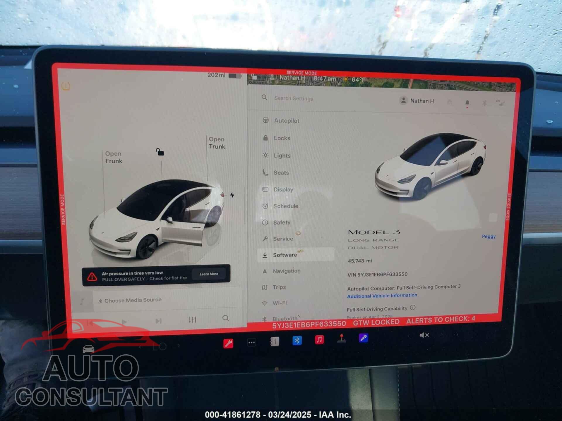 TESLA MODEL 3 2023 - 5YJ3E1EB6PF633550