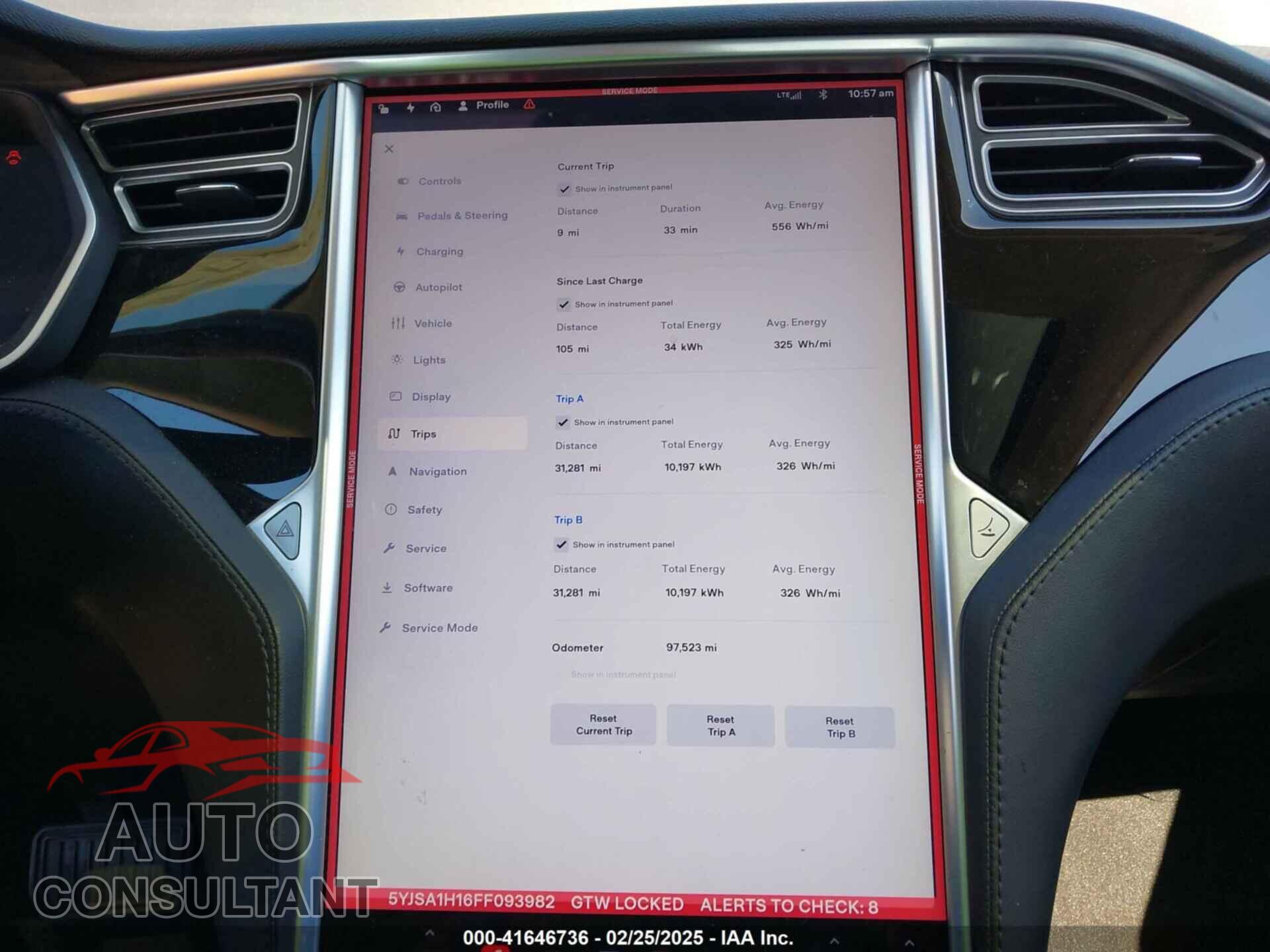 TESLA MODEL S 2015 - 5YJSA1H16FF093982
