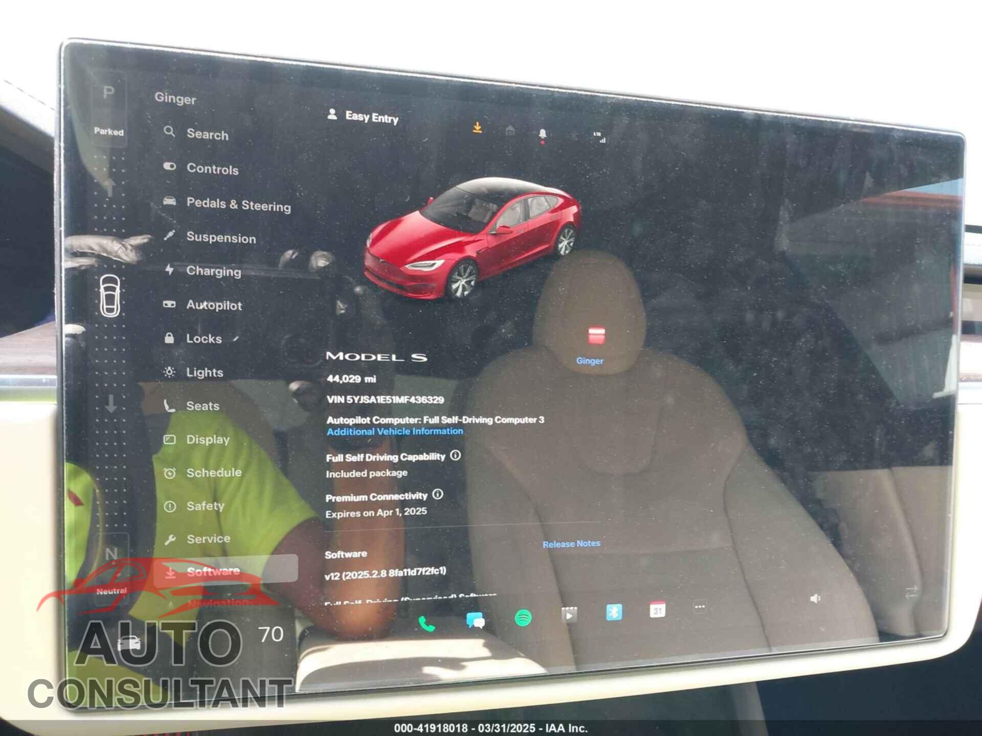 TESLA MODEL S 2021 - 5YJSA1E51MF436329