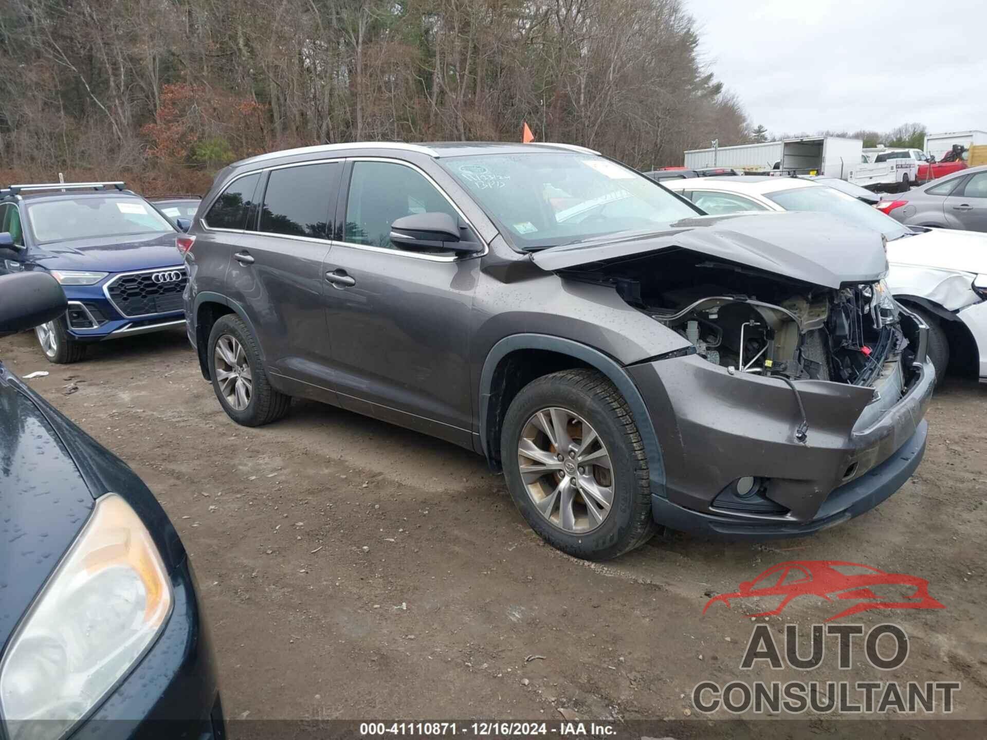 TOYOTA HIGHLANDER 2015 - 5TDJKRFH3FS203020