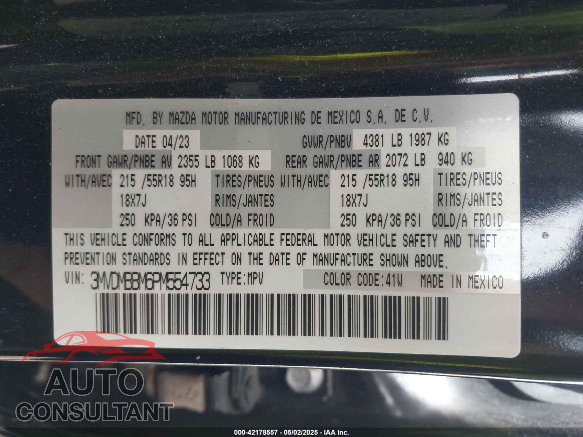 MAZDA CX-30 2023 - 3MVDMBBM6PM554733