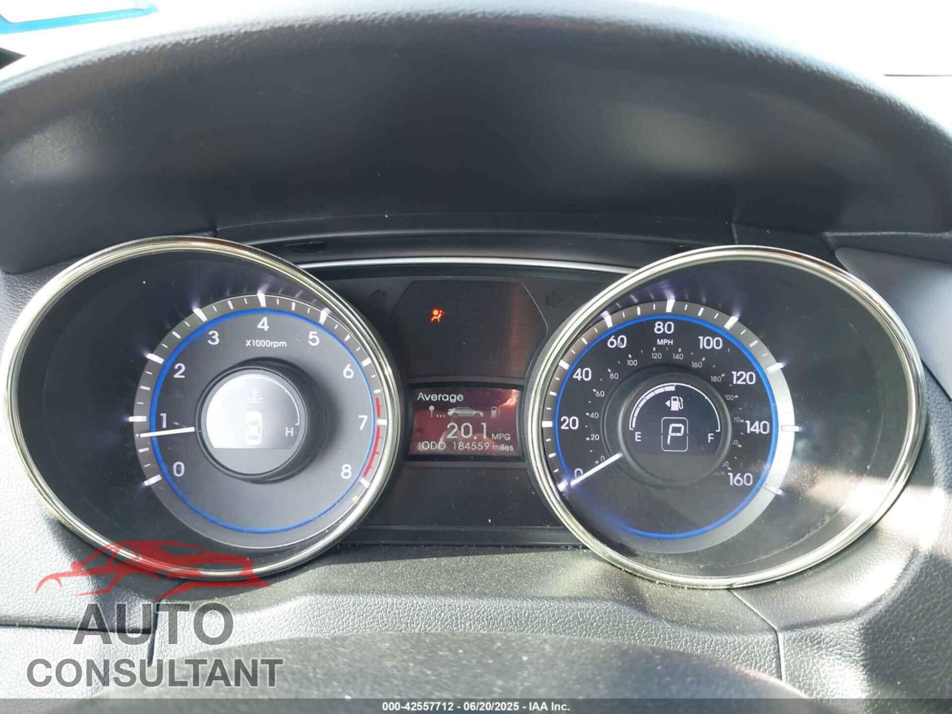 HYUNDAI SONATA 2012 - 5NPEC4AC1CH460921