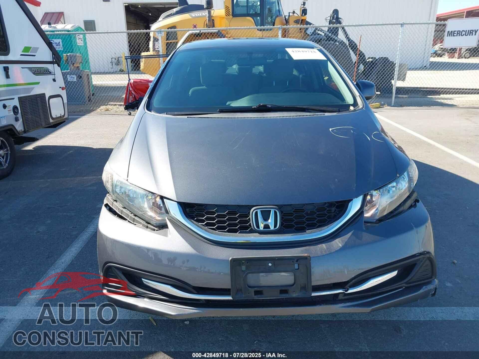 HONDA CIVIC 2013 - 19XFB2F57DE215035