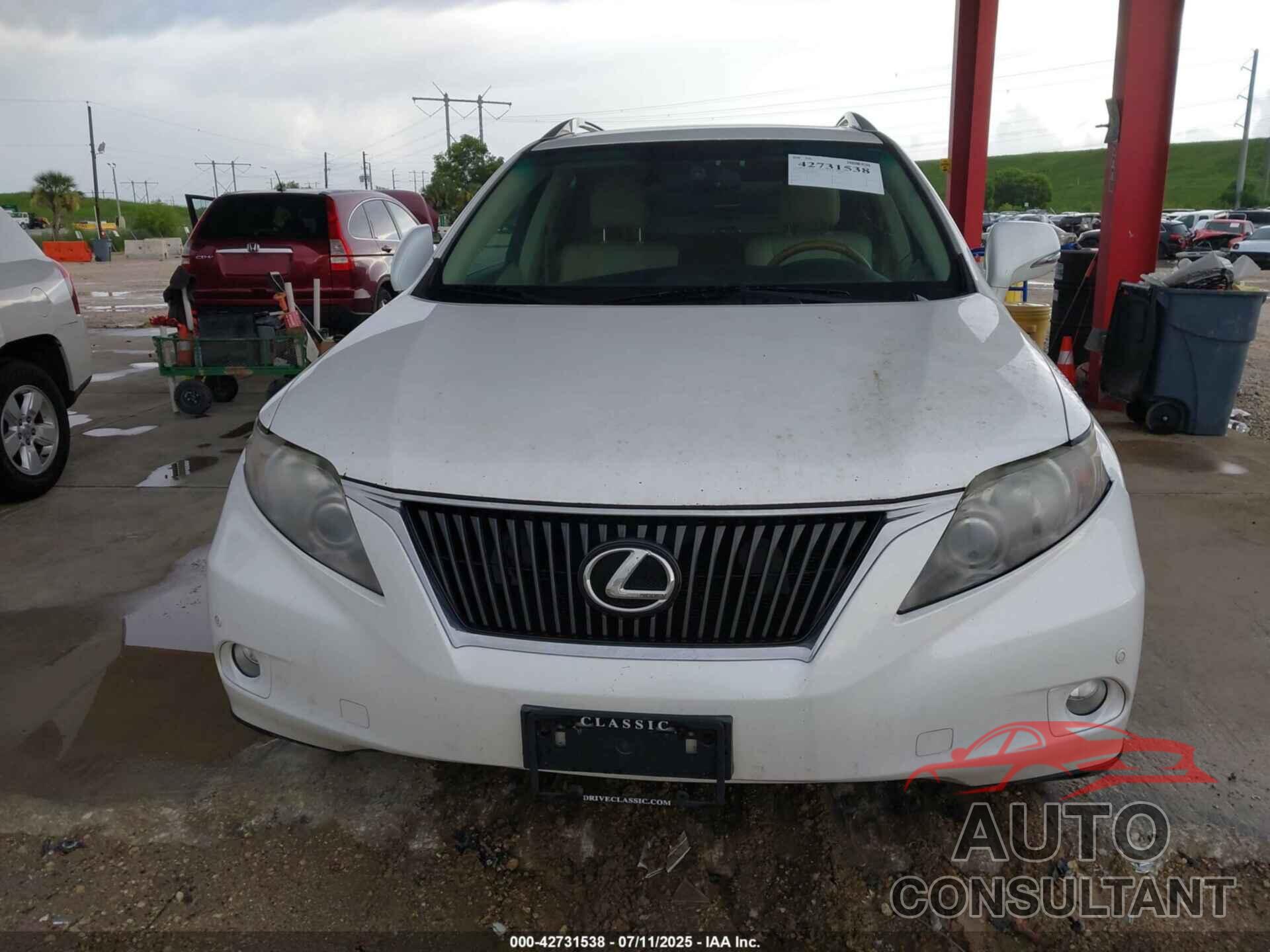 LEXUS RX 350 2010 - 2T2BK1BA5AC009195