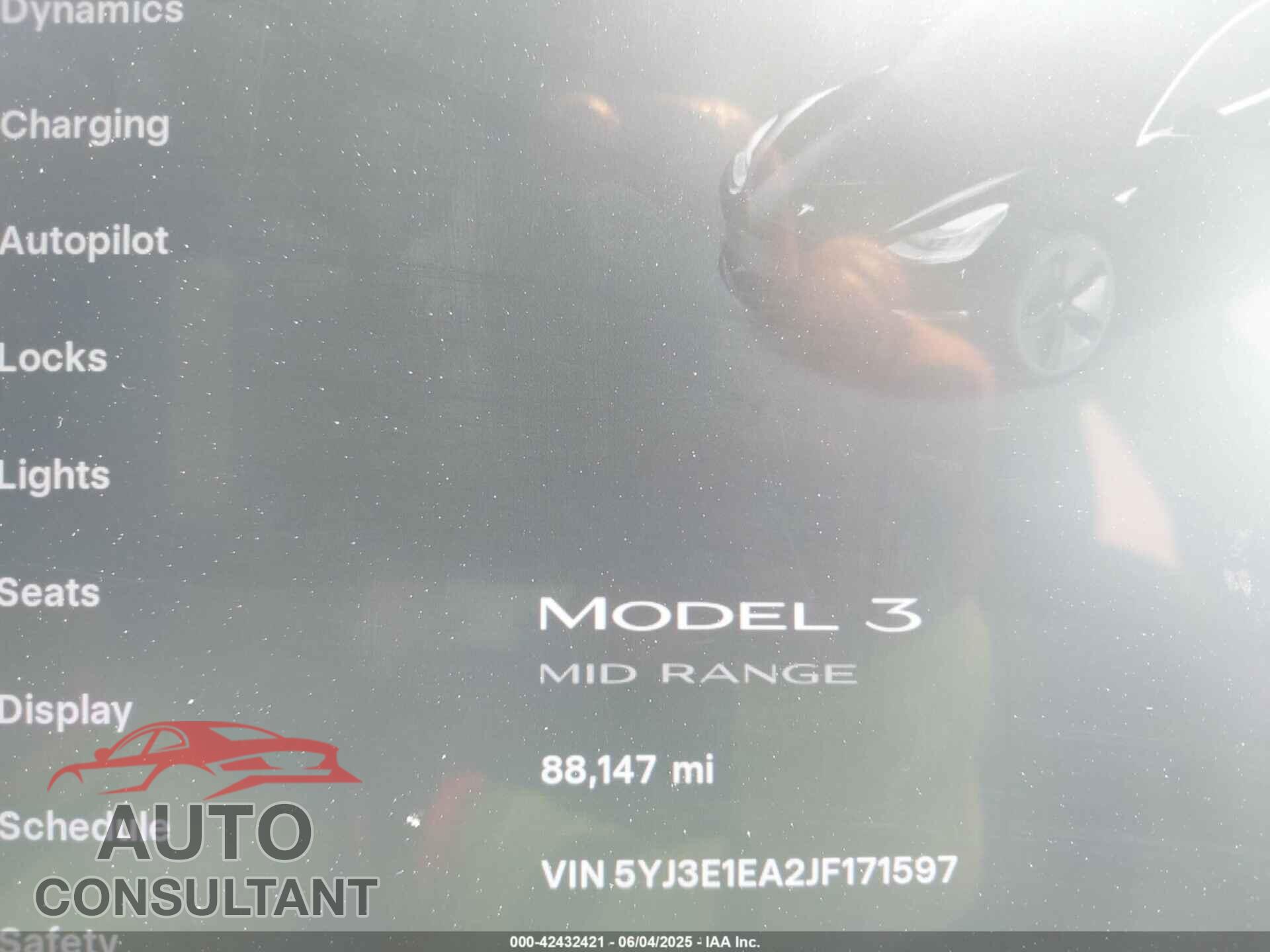 TESLA MODEL 3 2018 - 5YJ3E1EA2JF171597