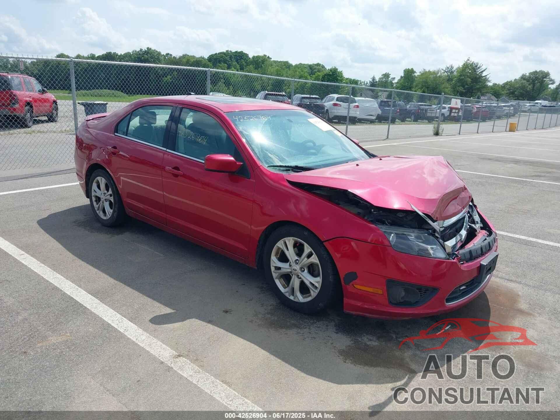 FORD FUSION 2012 - 3FAHP0HA0CR410383