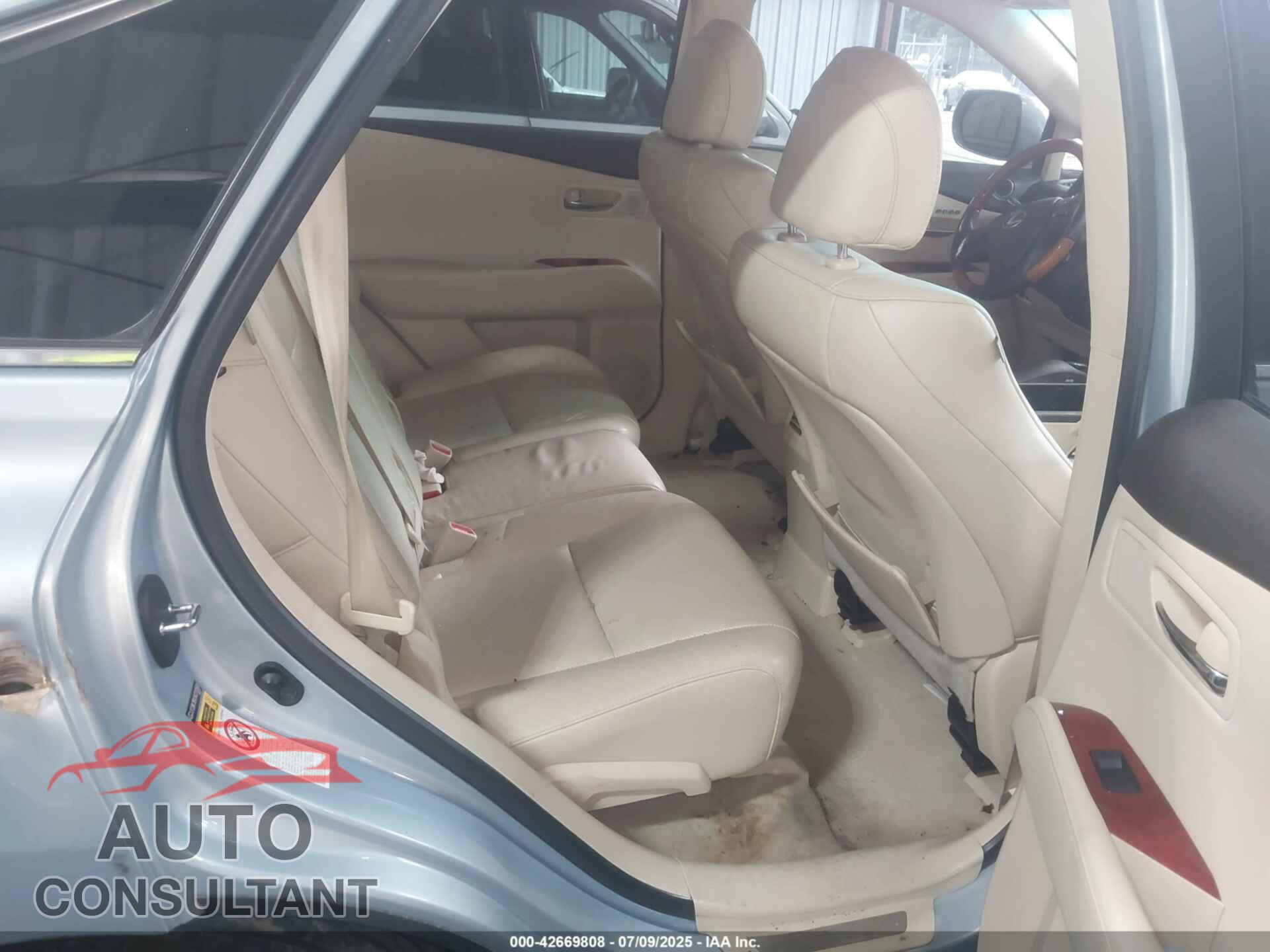 LEXUS RX 350 2010 - 2T2BK1BA2AC010580
