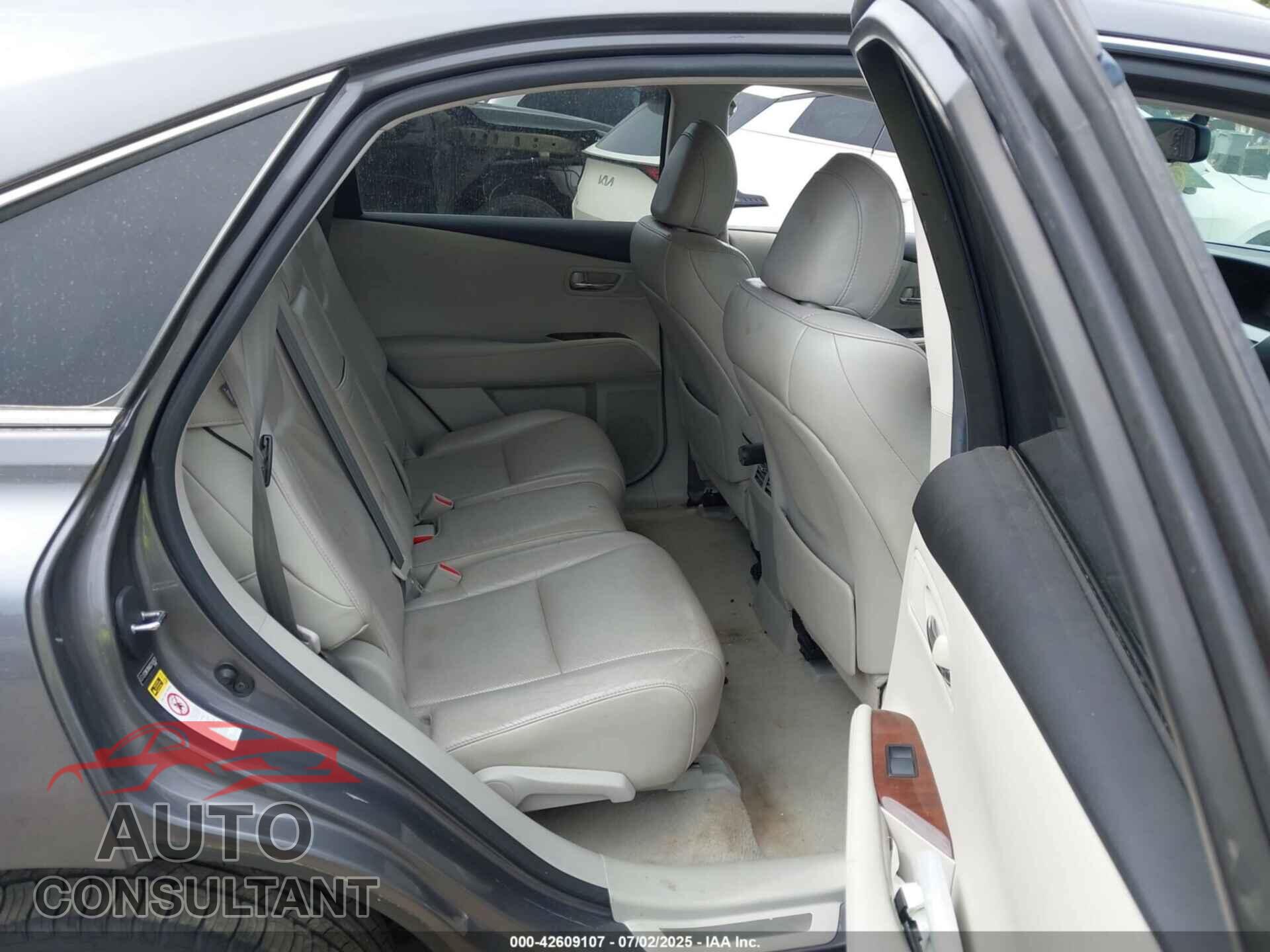 LEXUS RX 350 2012 - 2T2BK1BA6CC142423