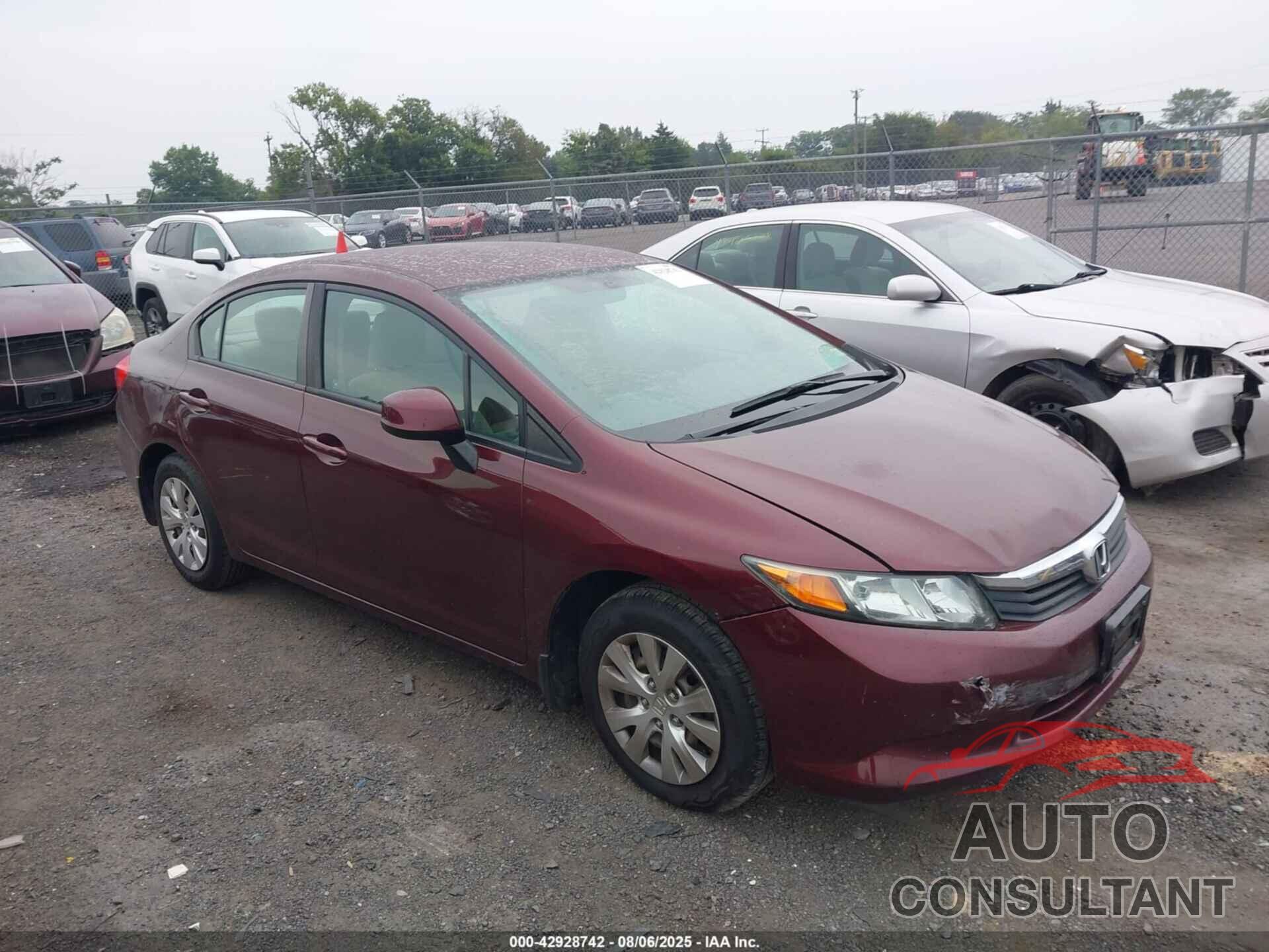 HONDA CIVIC 2012 - 19XFB2F58CE099472