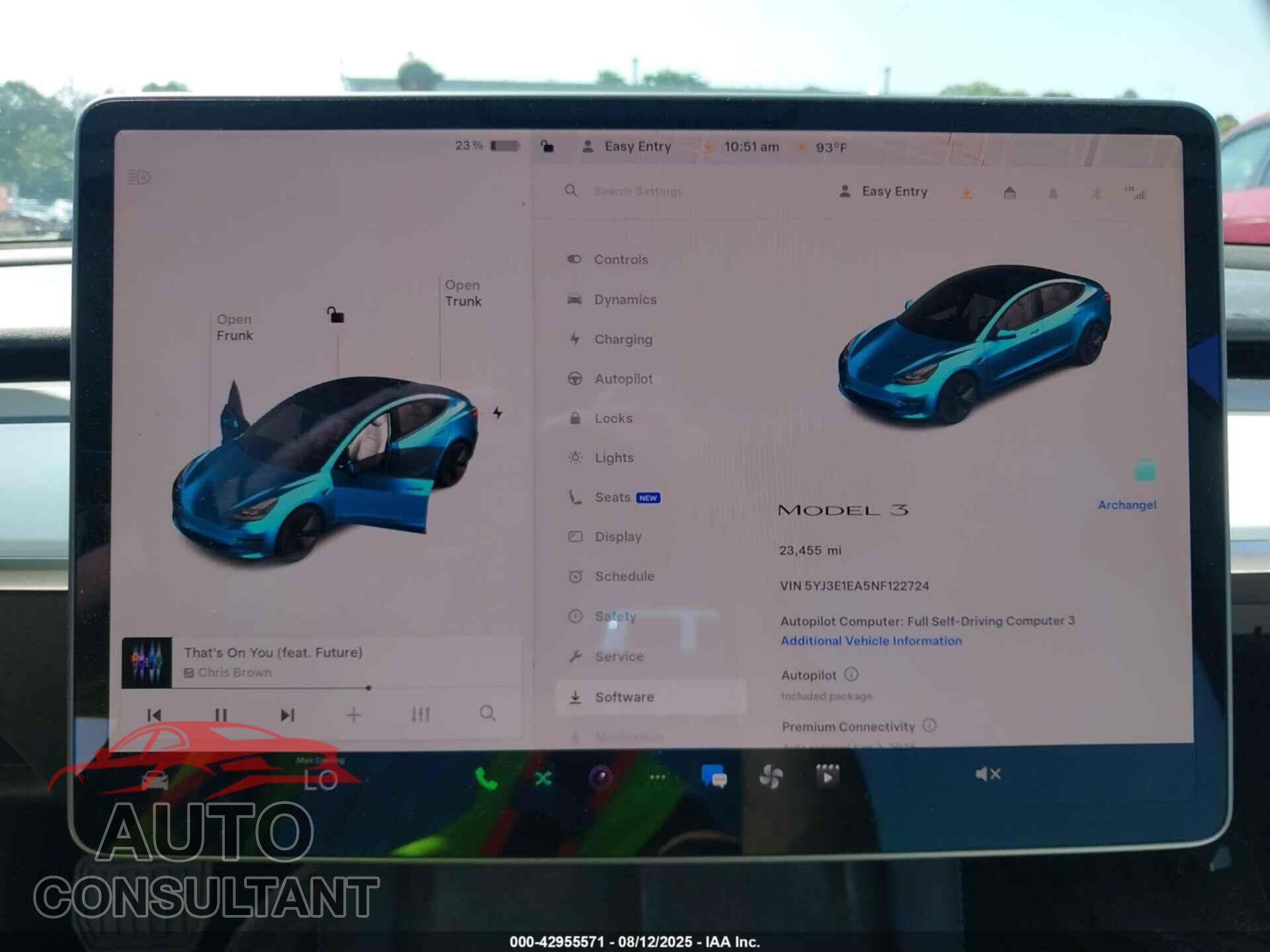 TESLA MODEL 3 2022 - 5YJ3E1EA5NF122724
