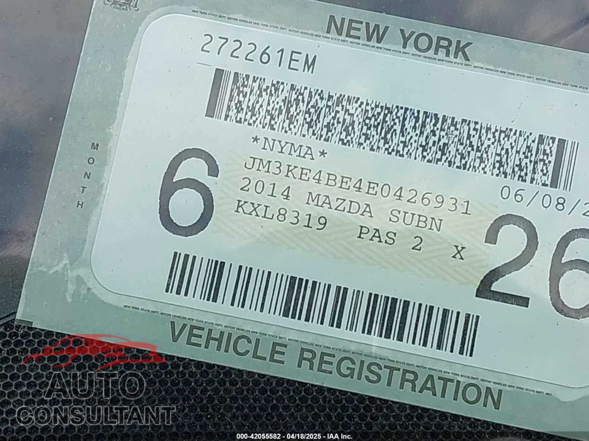 MAZDA CX-5 2014 - JM3KE4BE4E0426931