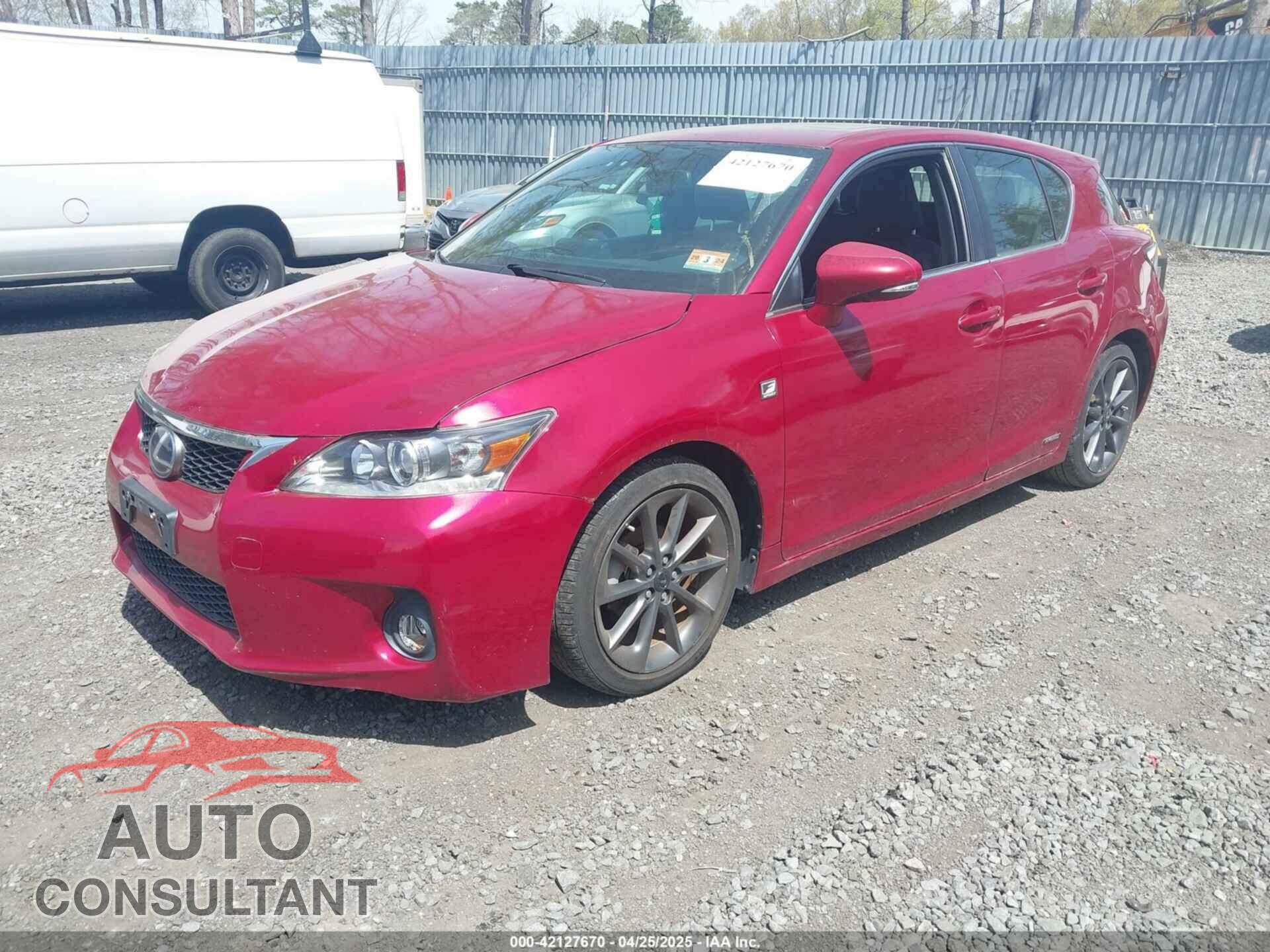 LEXUS CT 200H 2012 - JTHKD5BH0C2080386