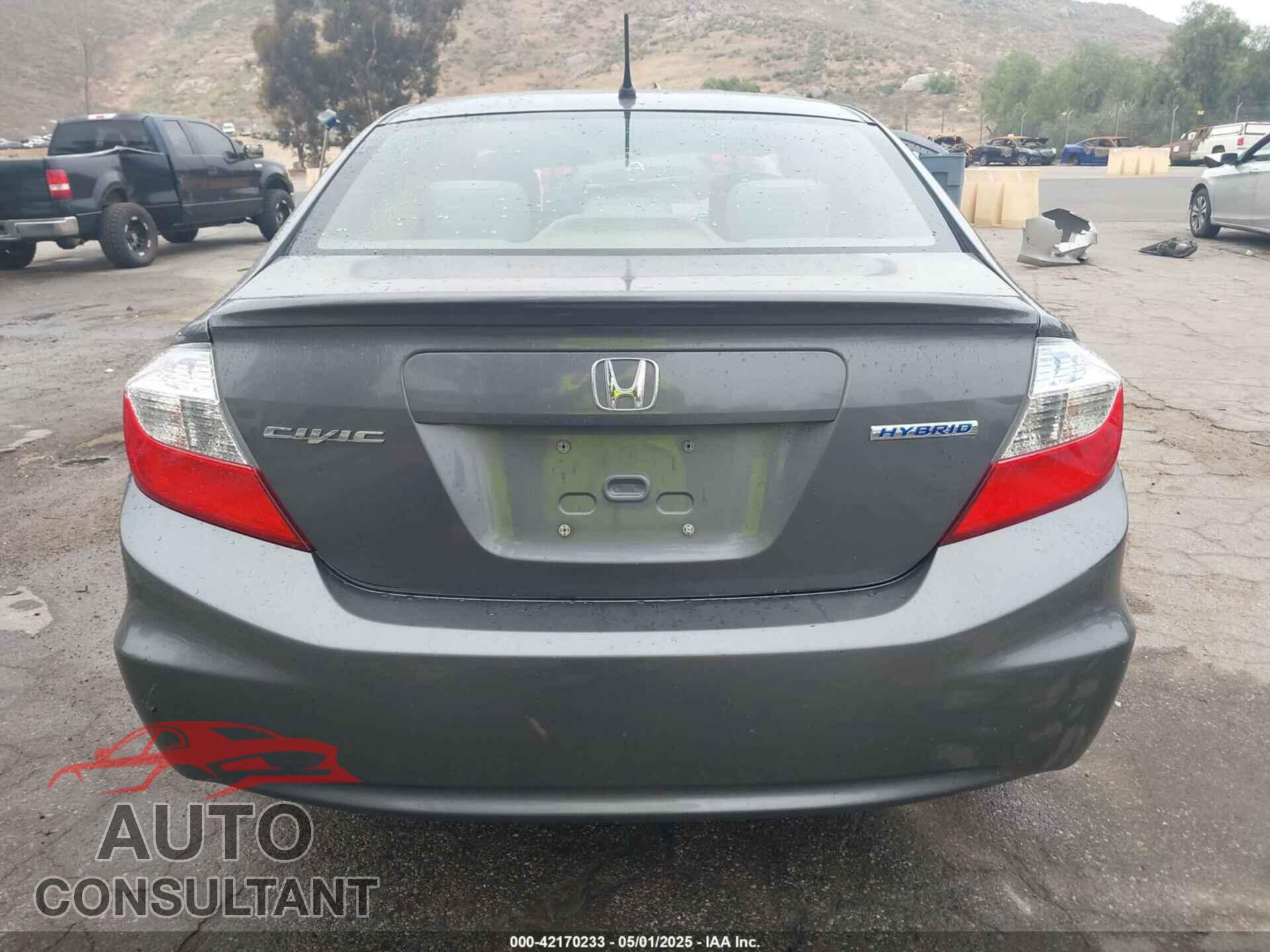 HONDA CIVIC HYBRID 2012 - JHMFB4F23CS010467