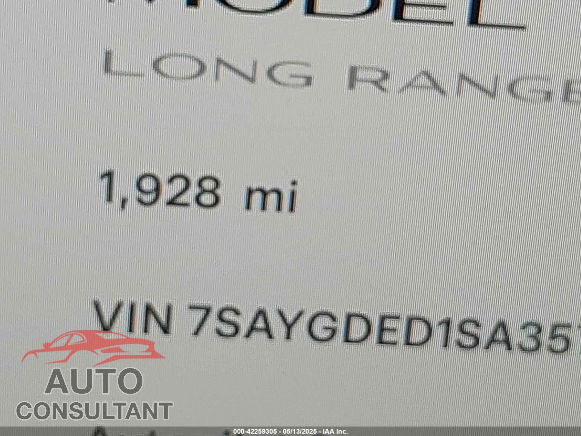 TESLA MODEL Y 2025 - 7SAYGDED1SA357841